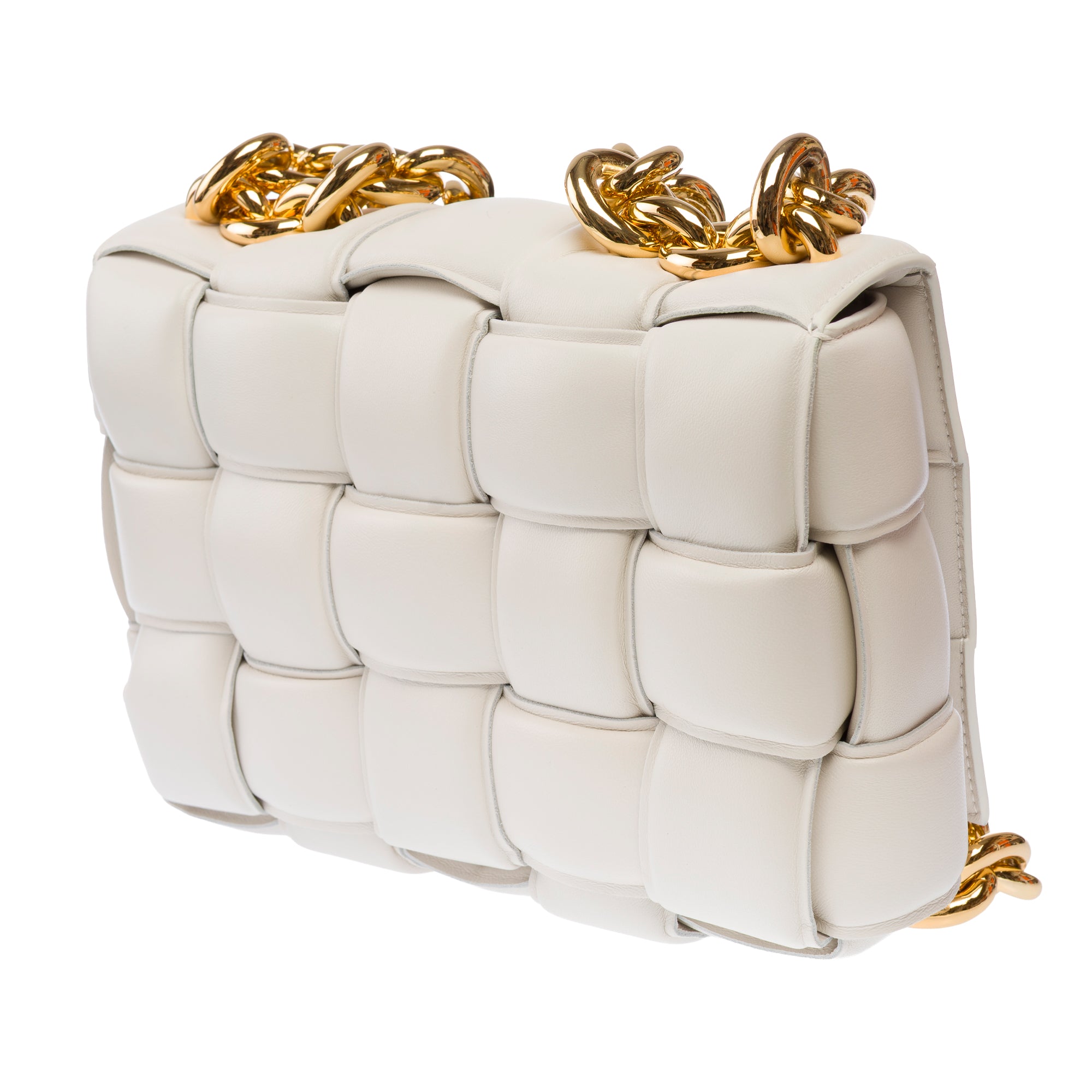 Sac BOTTEGA VENETA Cassette en Cuir Blanc - 103639