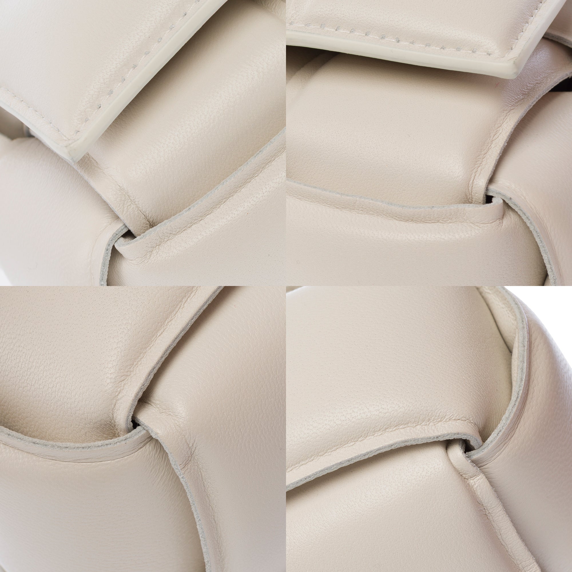 Sac BOTTEGA VENETA Cassette en Cuir Blanc - 103639