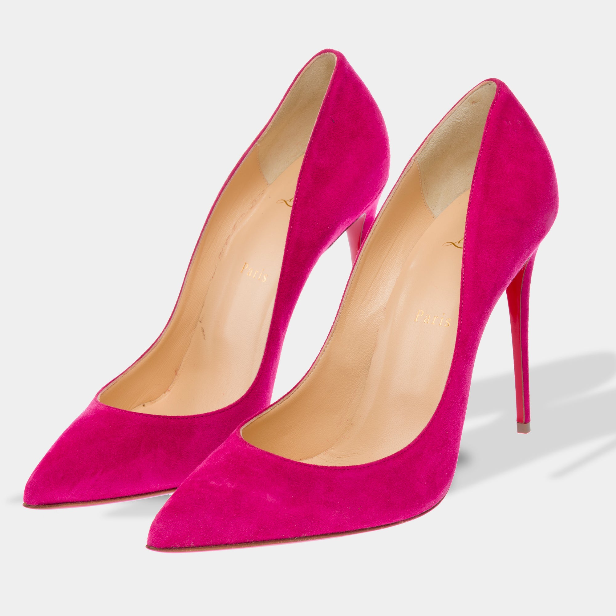 Chaussure CHRISTIAN LOUBOUTIN Pigalle en Suède Rose - 103641