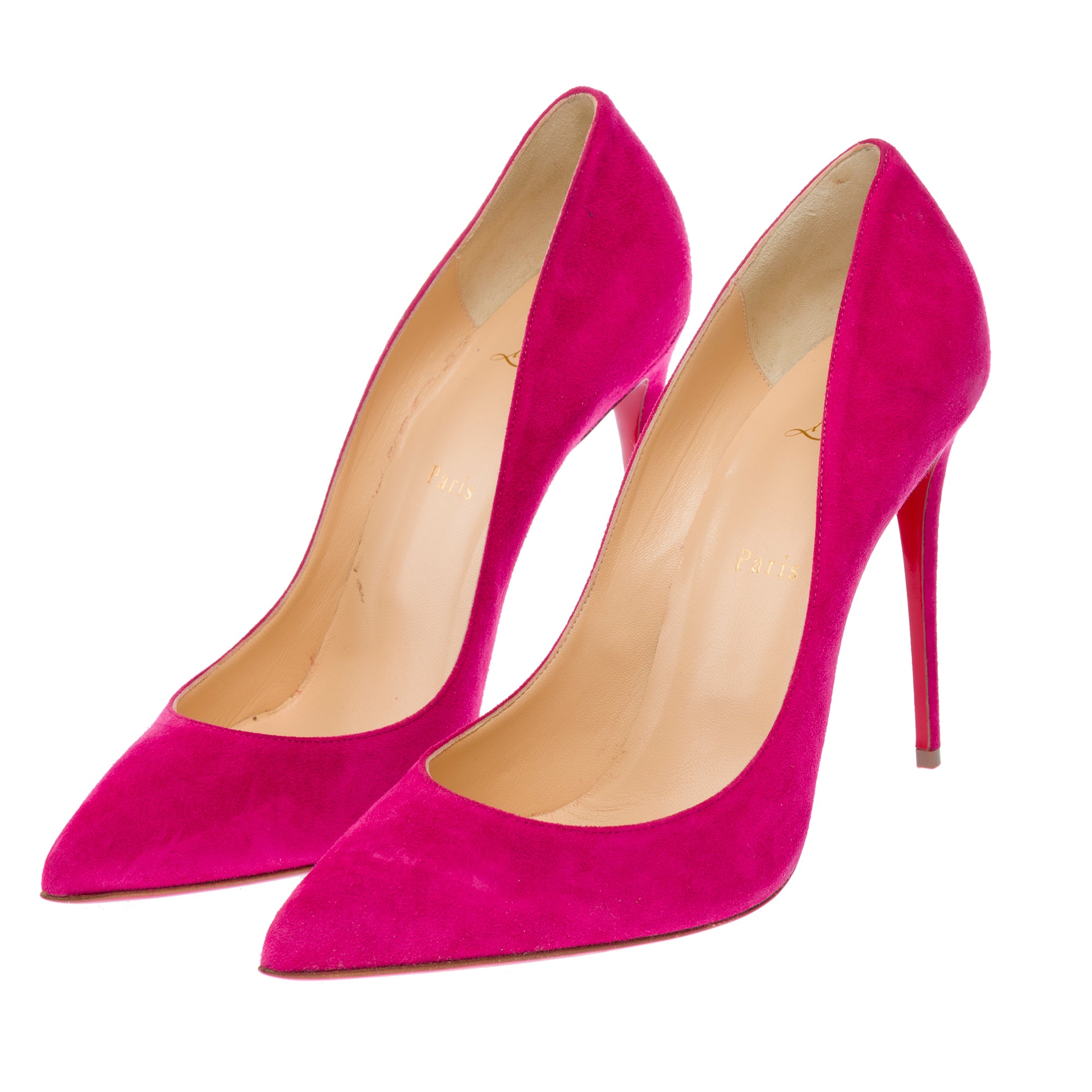 Chaussure CHRISTIAN LOUBOUTIN Pigalle en Suède Rose - 103641