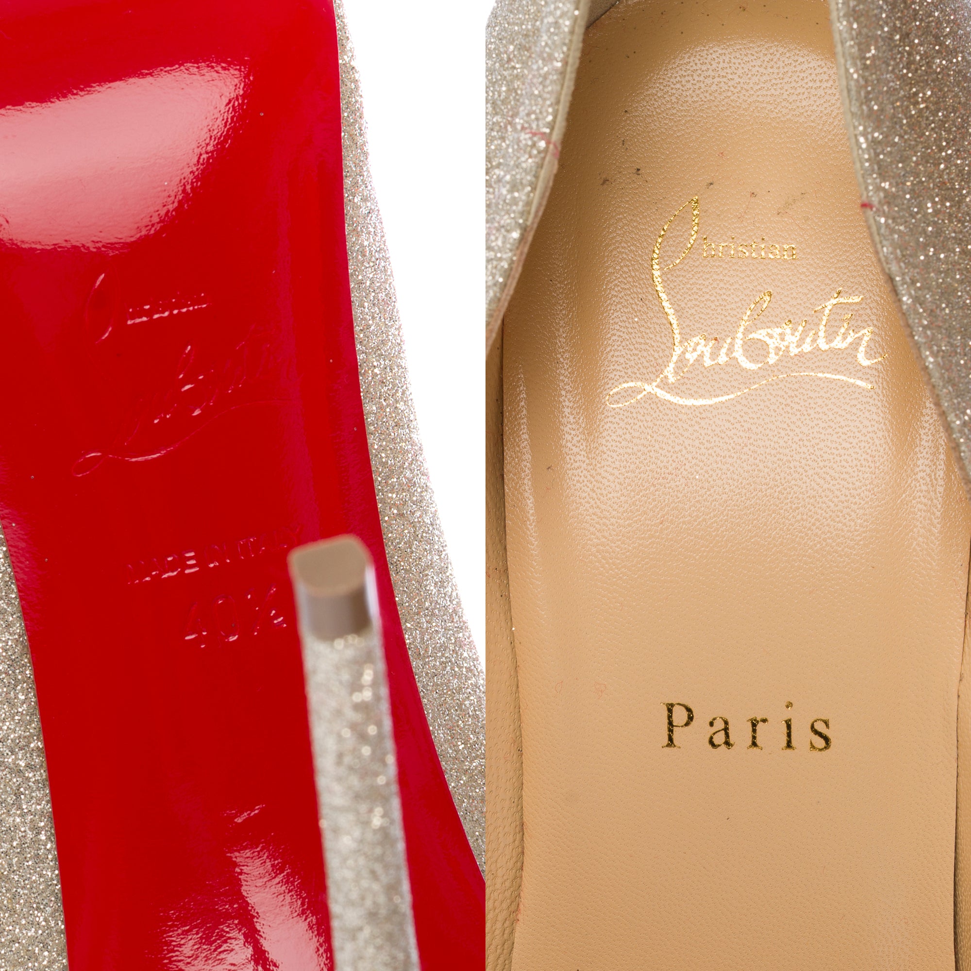Chaussure CHRISTIAN LOUBOUTIN Pigalle en Cuir Doré - 103642
