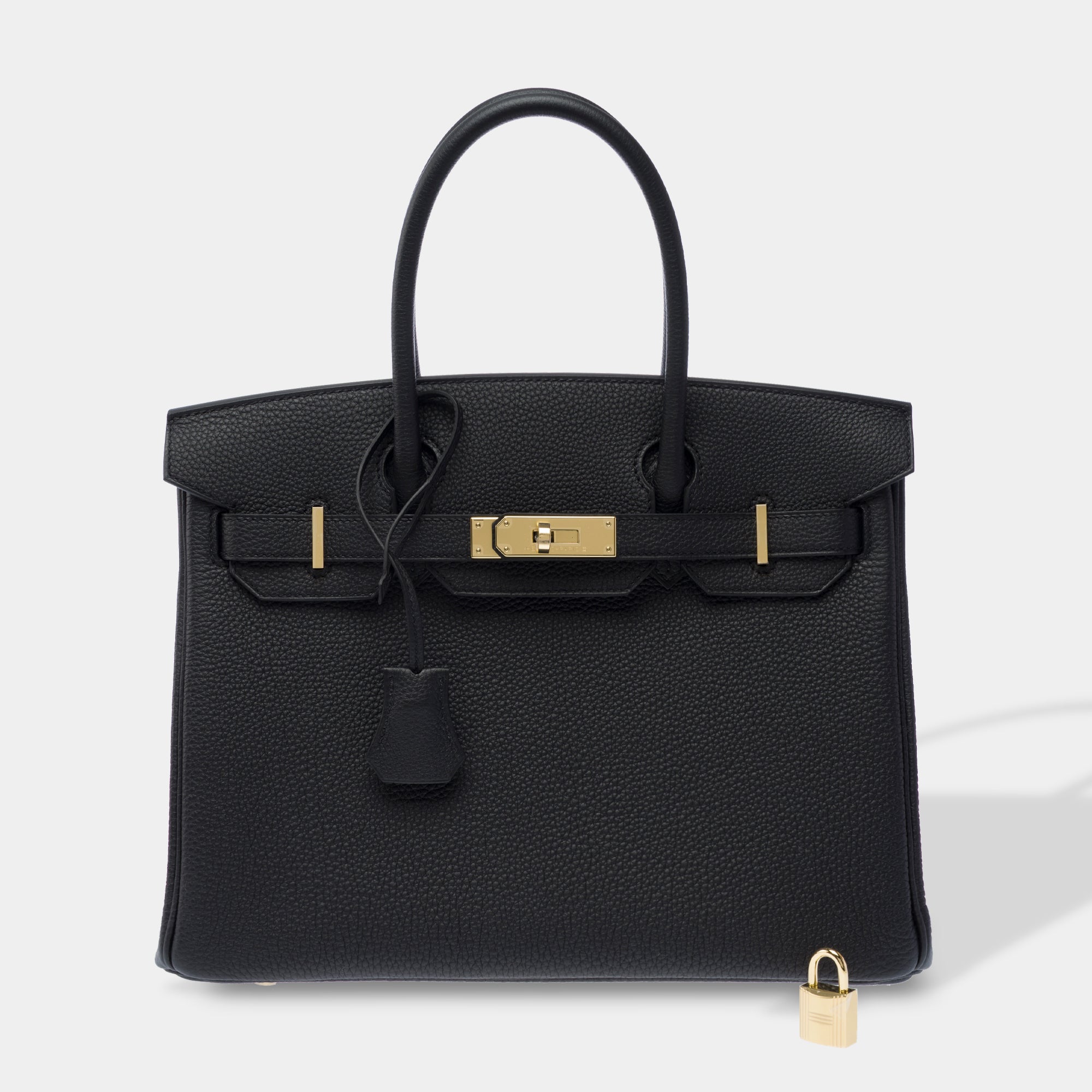 Sac HERMES Birkin 30 en Cuir Noir - 103654