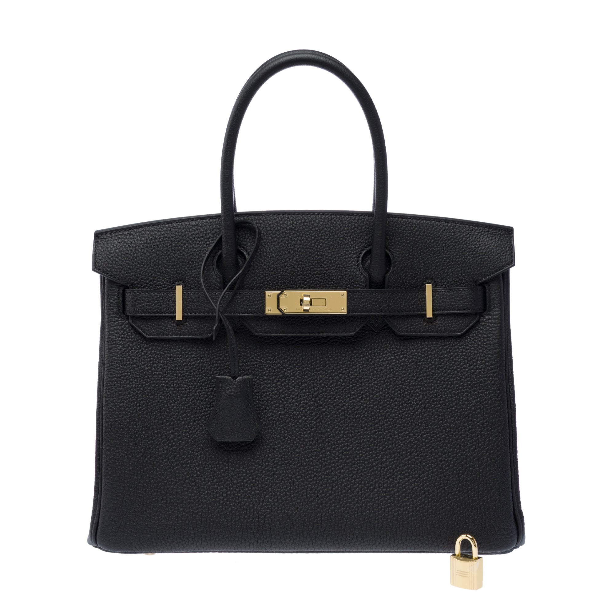 Sac HERMES Birkin 30 en Cuir Noir - 103654