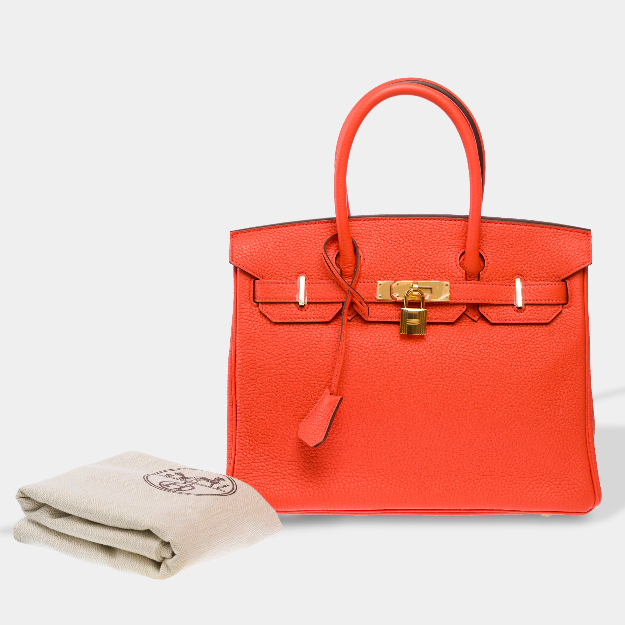Sac HERMES Birkin 30 en Cuir Orange - 103648