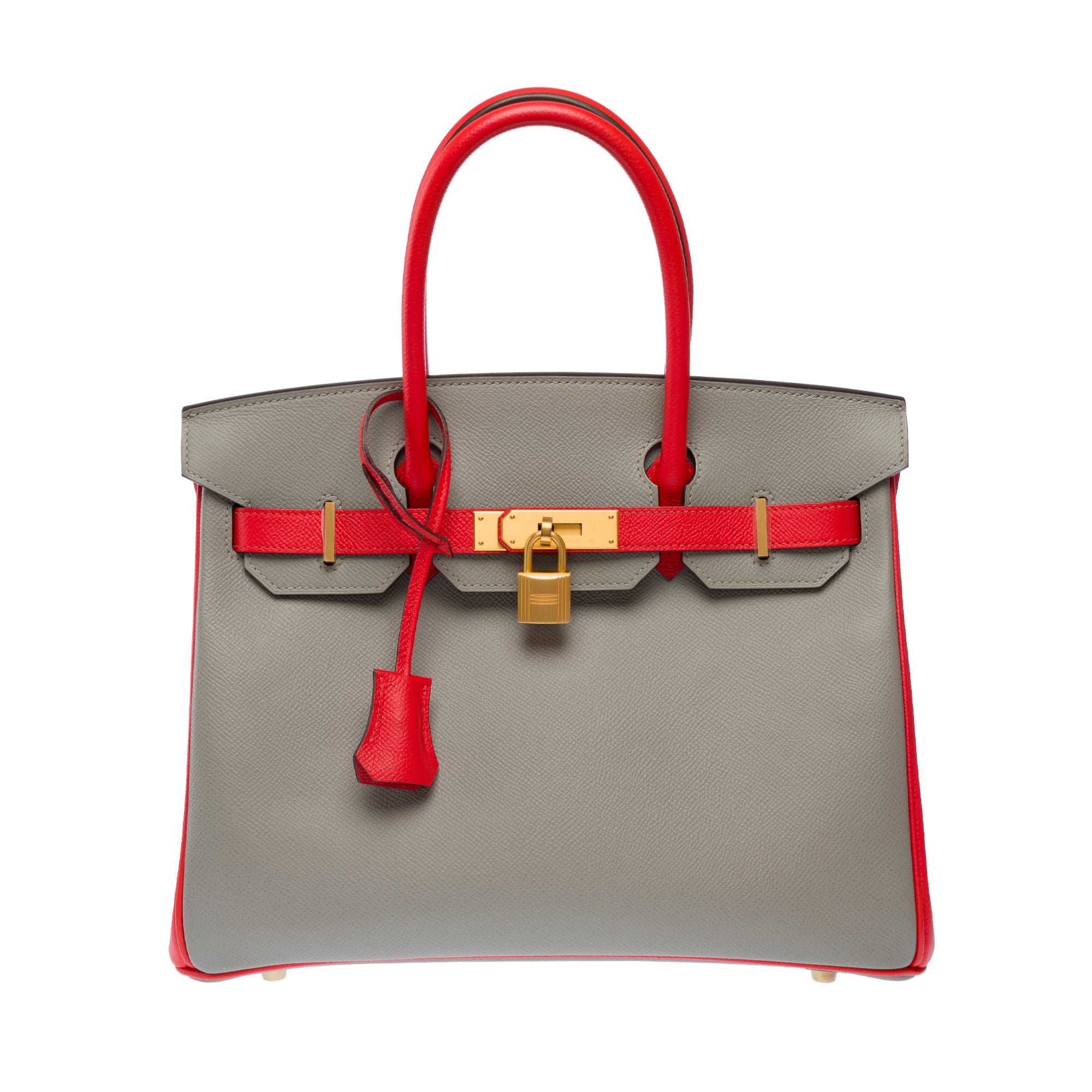 Sac HERMES Birkin 30 en Cuir Gris - 103649