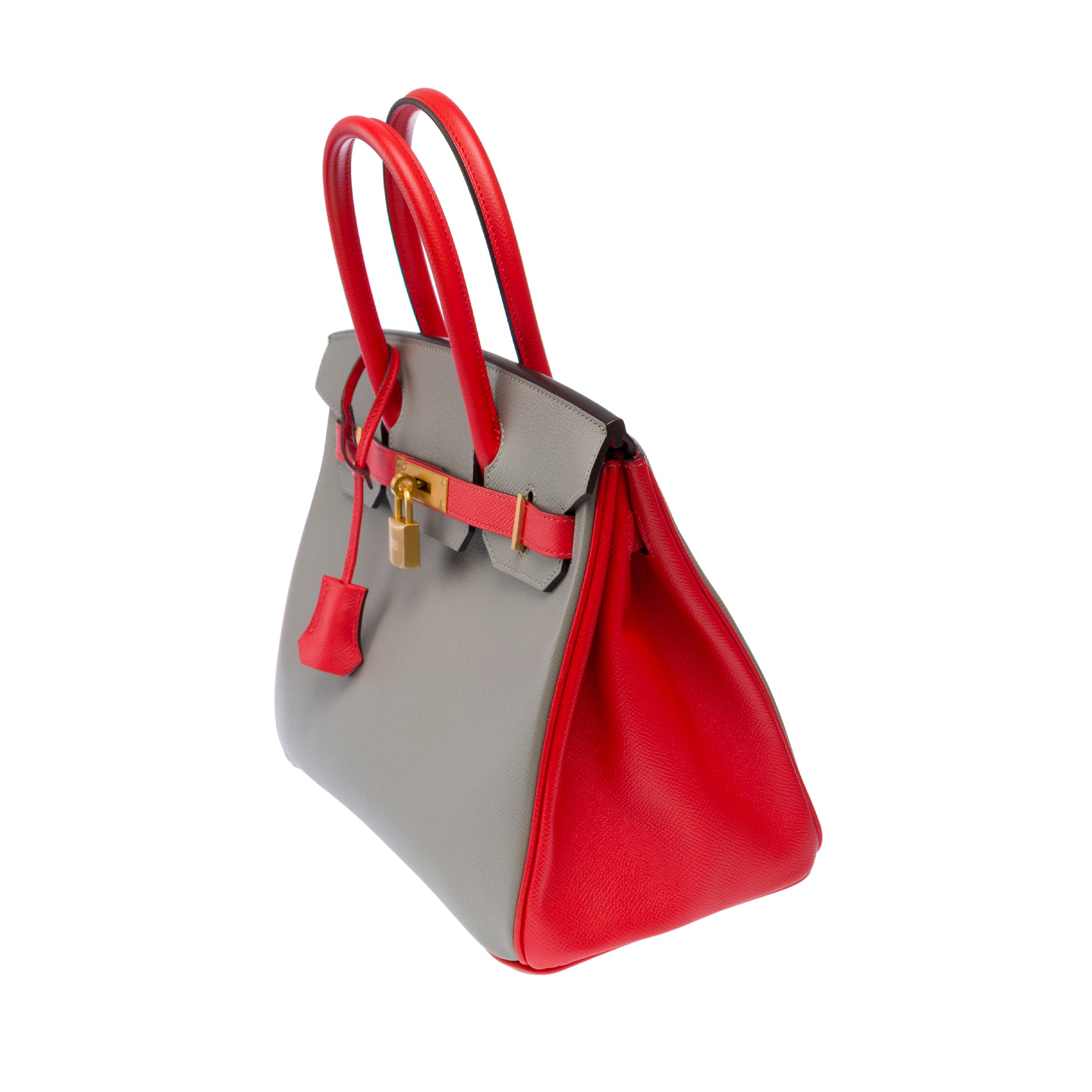 Sac HERMES Birkin 30 en Cuir Gris - 103649