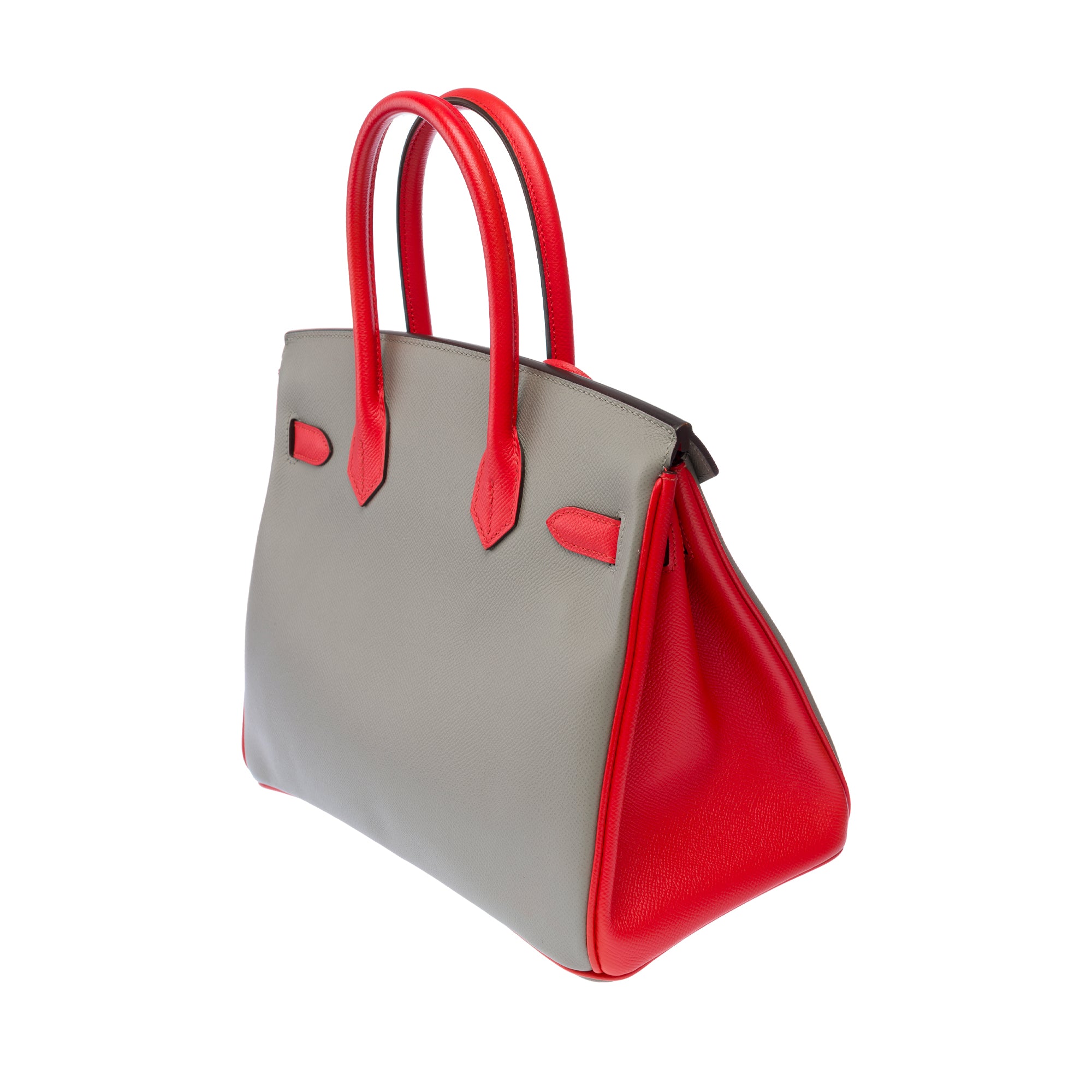 Sac HERMES Birkin 30 en Cuir Gris - 103649