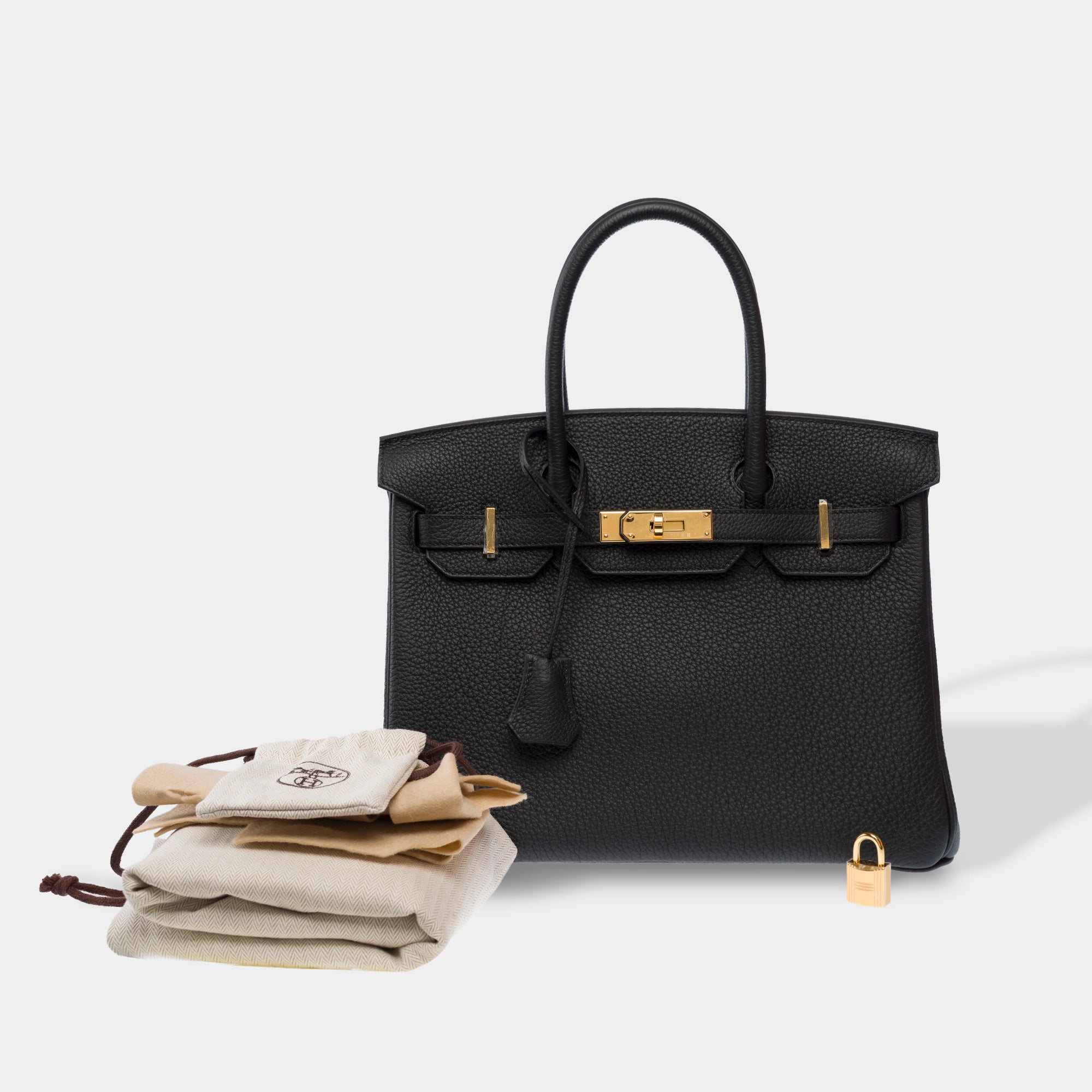 Sac HERMES Birkin 30 en Cuir Noir - 103652
