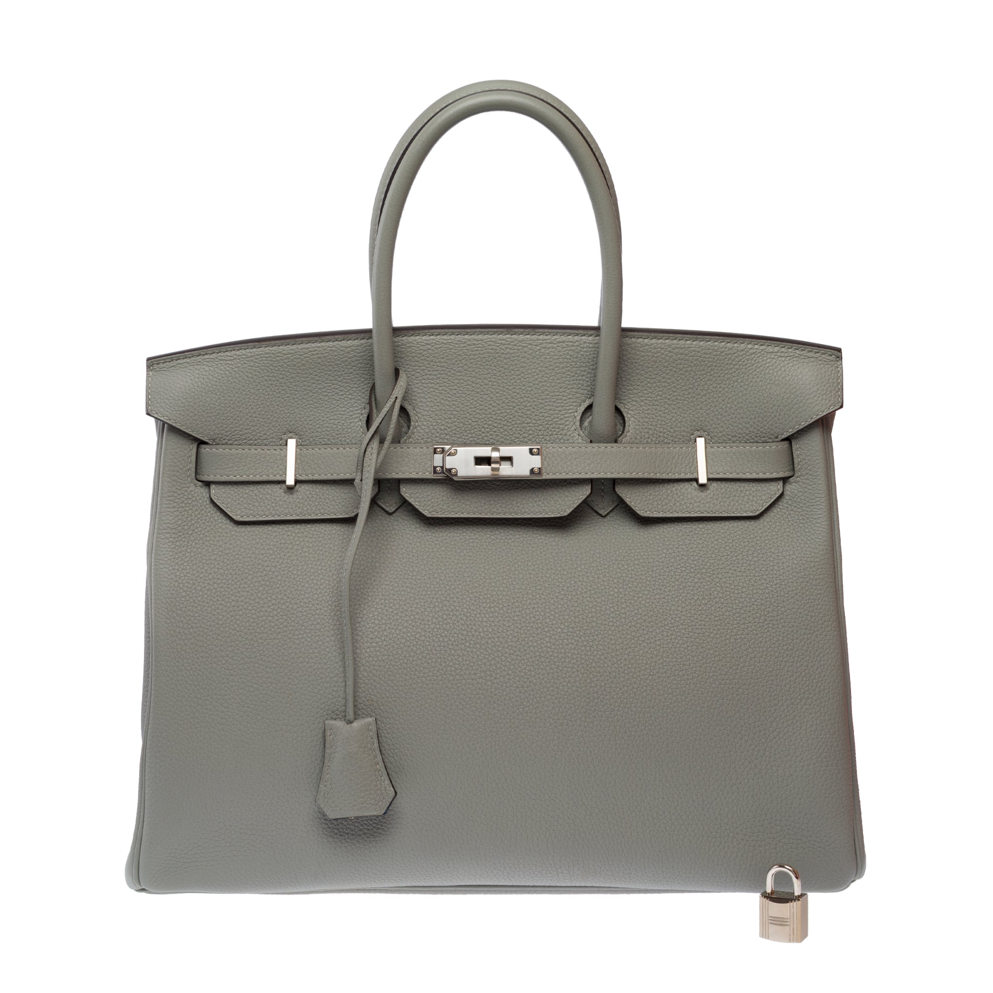 Sac HERMES Birkin 35 en Cuir Gris - 103656