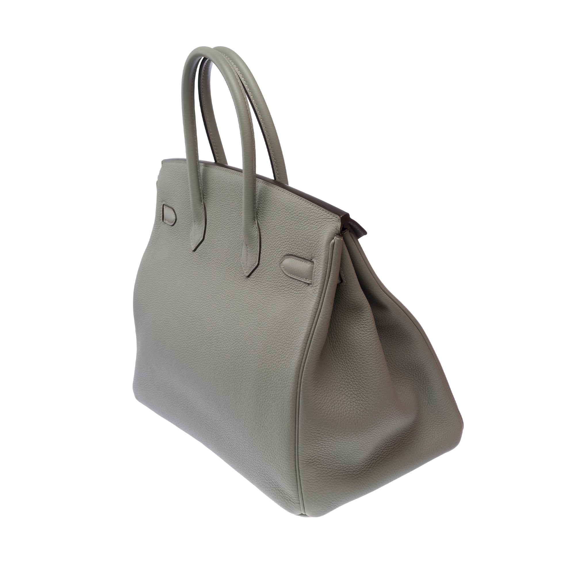Sac HERMES Birkin 35 en Cuir Gris - 103656