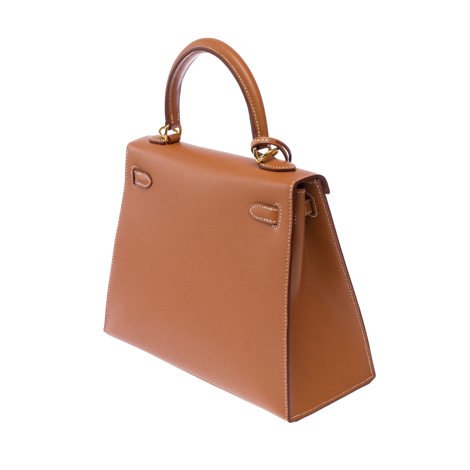 Sac HERMES Kelly 25 en Cuir Doré - 103653