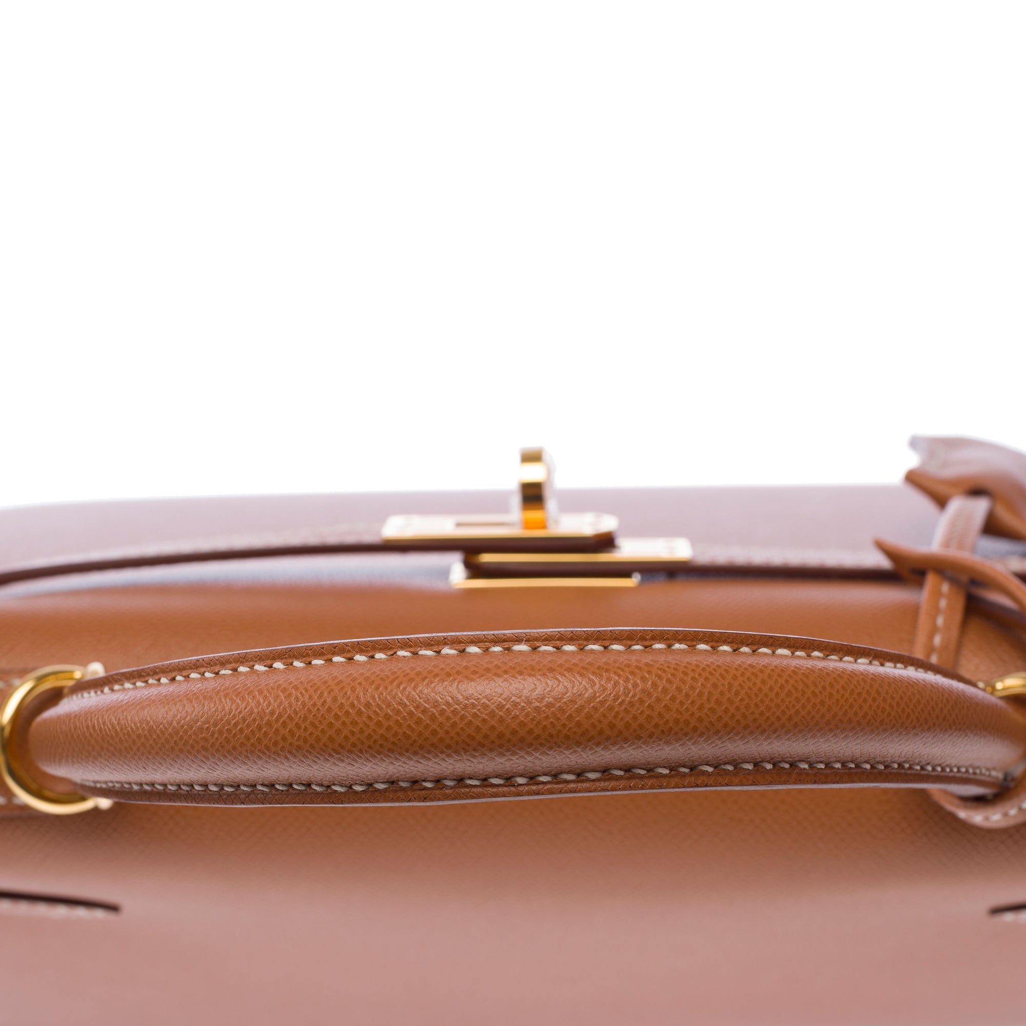 Sac HERMES Kelly 25 en Cuir Doré - 103653