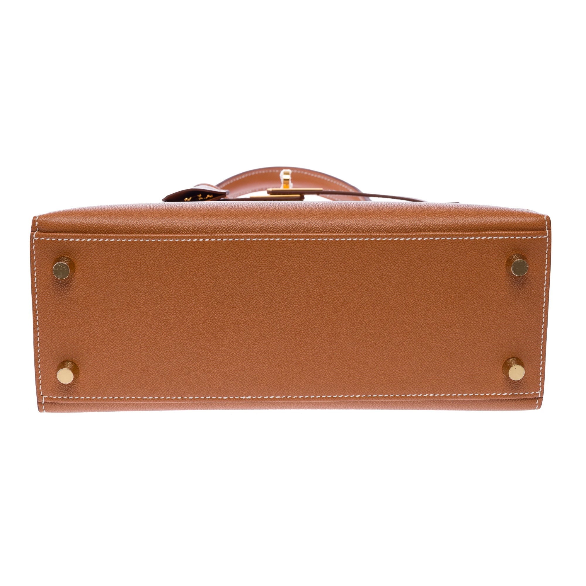 Sac HERMES Kelly 25 en Cuir Doré - 103653