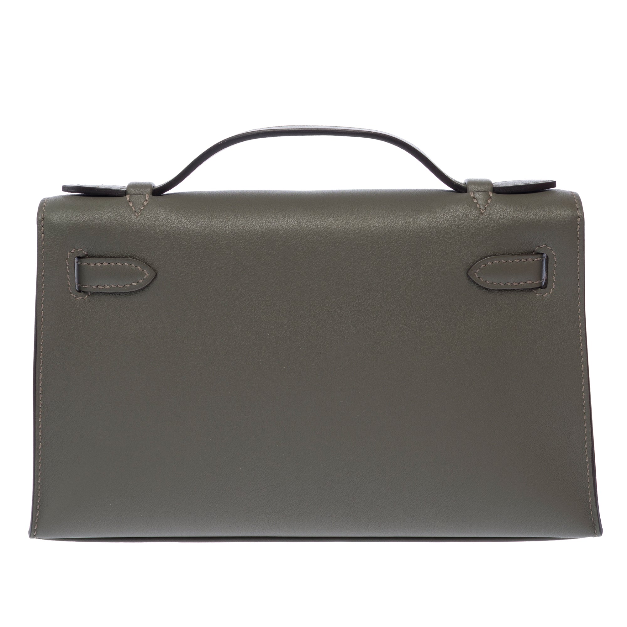 Sac HERMES Kelly Mini en Cuir Gris - 103655