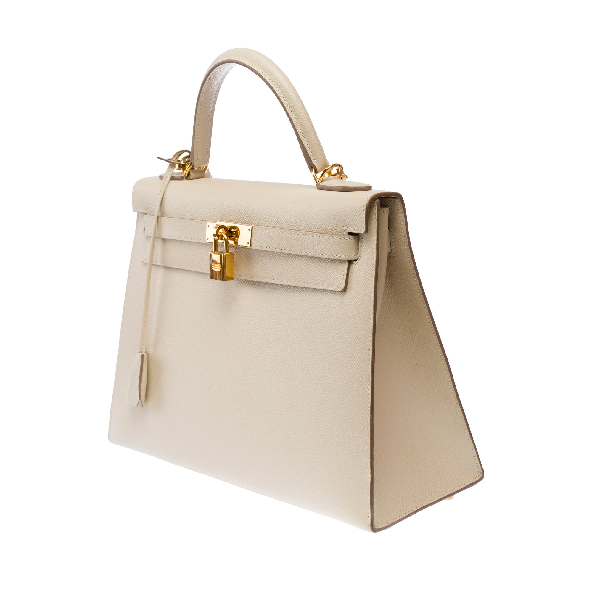 Sac HERMES Kelly 32 en Cuir Blanc - 103658