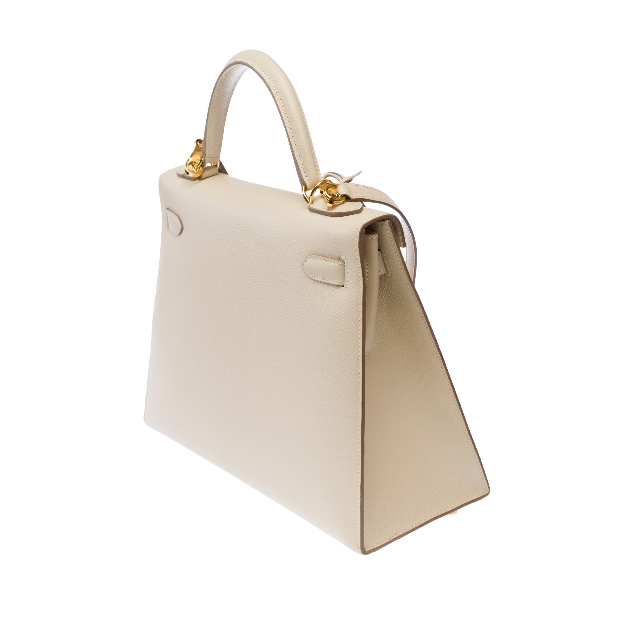 Sac HERMES Kelly 32 en Cuir Blanc - 103658