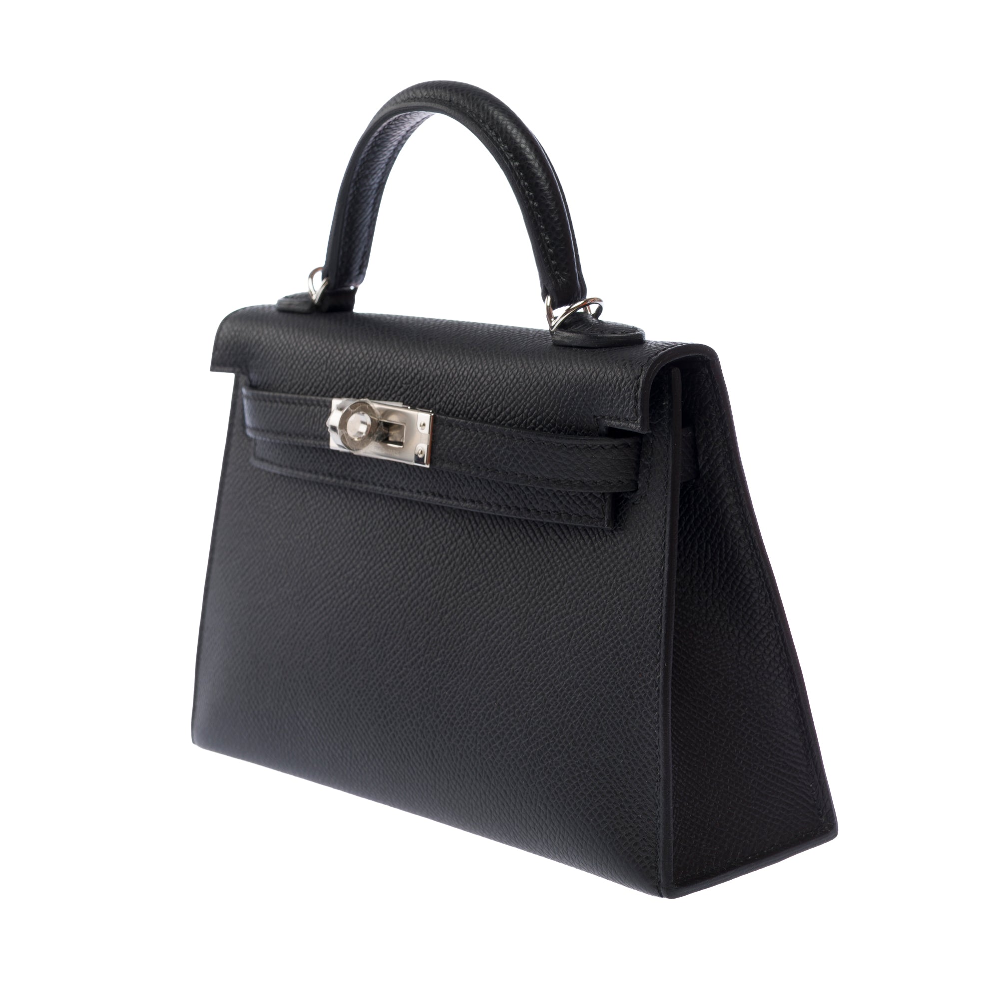 Sac HERMES Kelly Mini en Cuir Noir - 103660