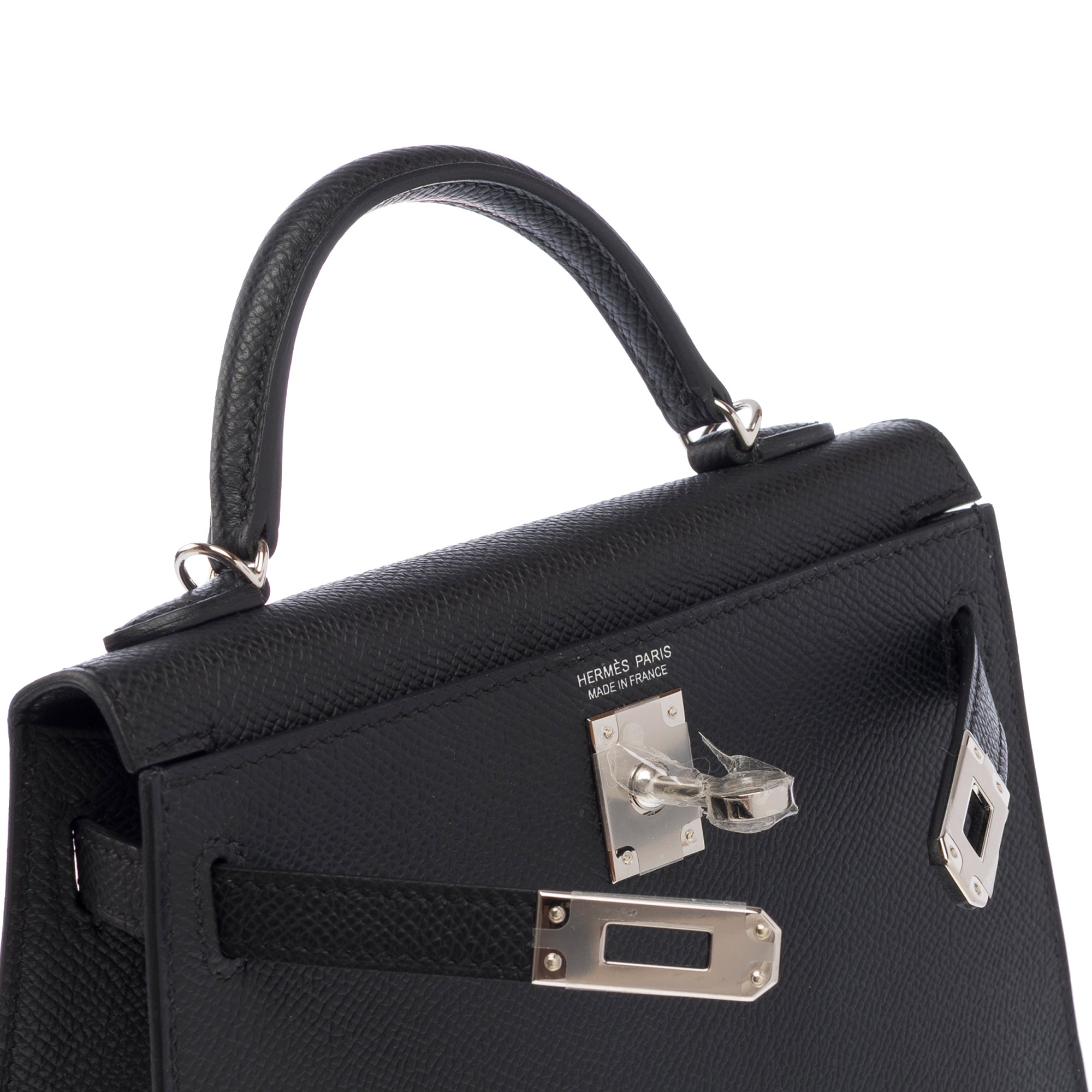 Sac HERMES Kelly Mini en Cuir Noir - 103660