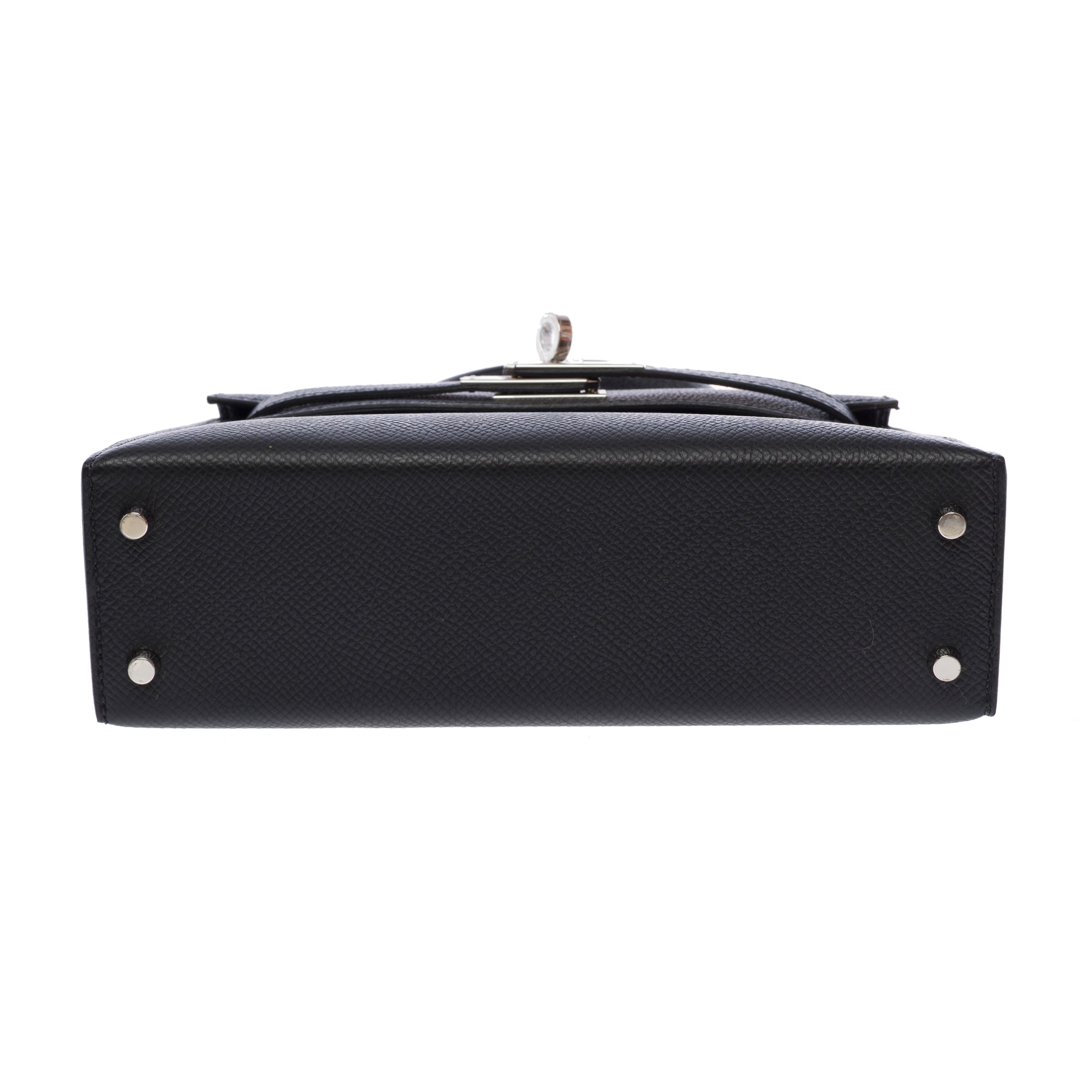 Sac HERMES Kelly Mini en Cuir Noir - 103660