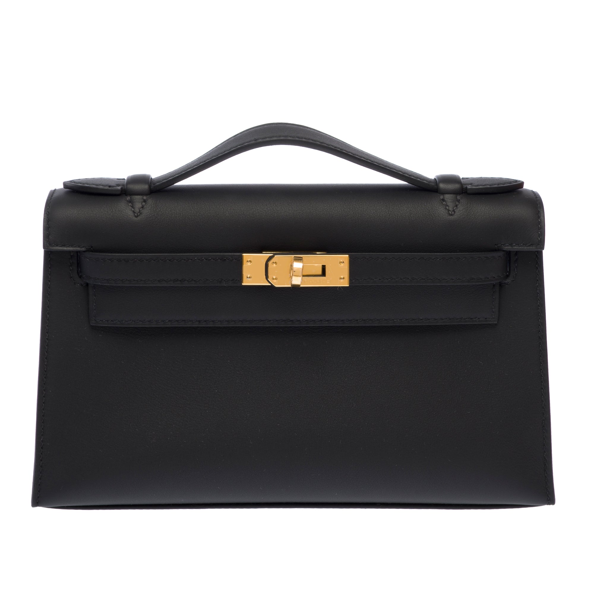 Sac HERMES Kelly Mini en Cuir Noir - 103661
