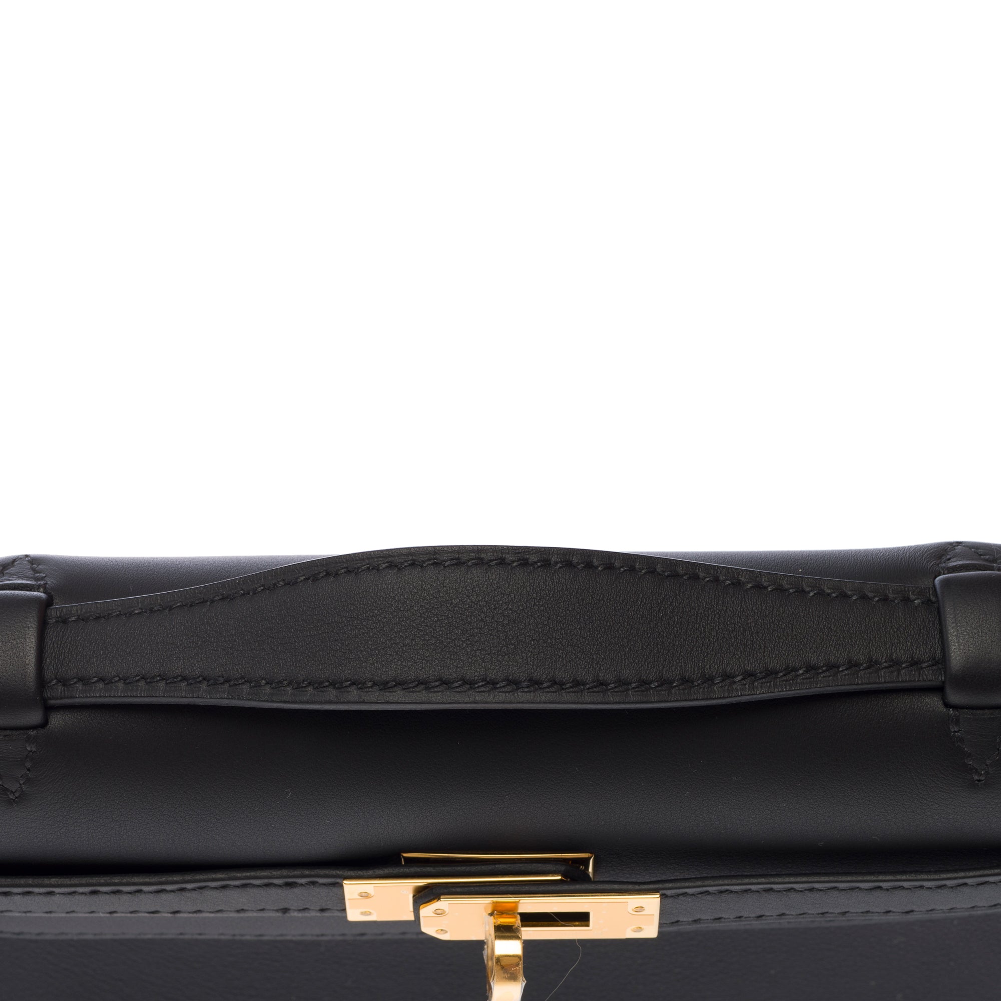 Sac HERMES Kelly Mini en Cuir Noir - 103661