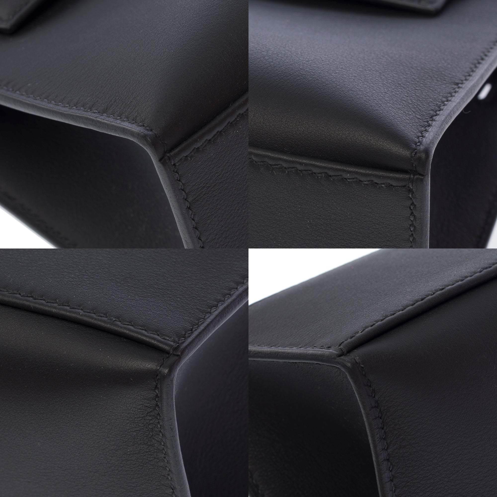 Sac HERMES Kelly Mini en Cuir Noir - 103661