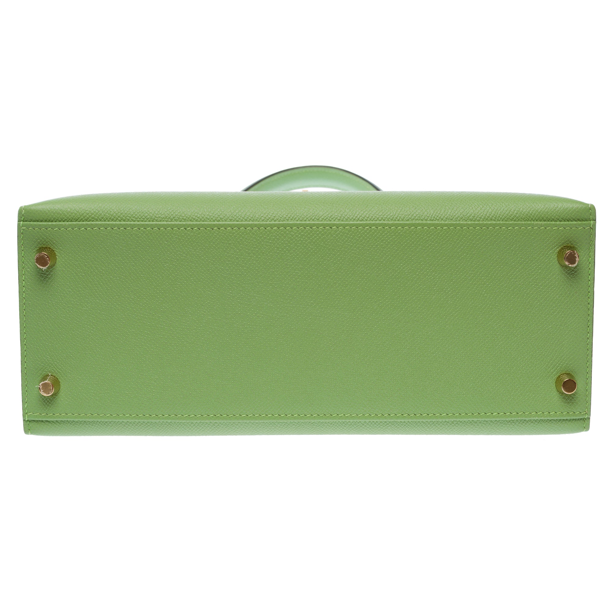 Sac HERMES Kelly 28 en Cuir Vert - 103667