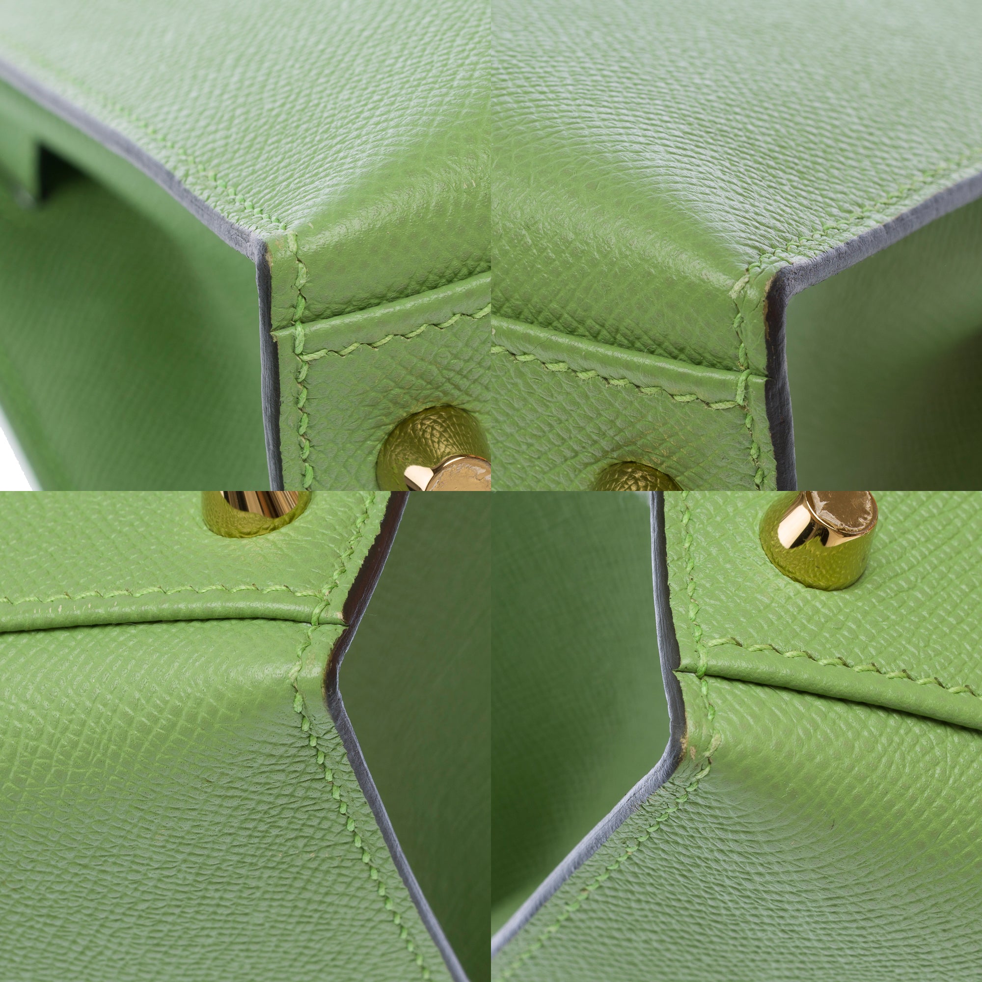 Sac HERMES Kelly 28 en Cuir Vert - 103667