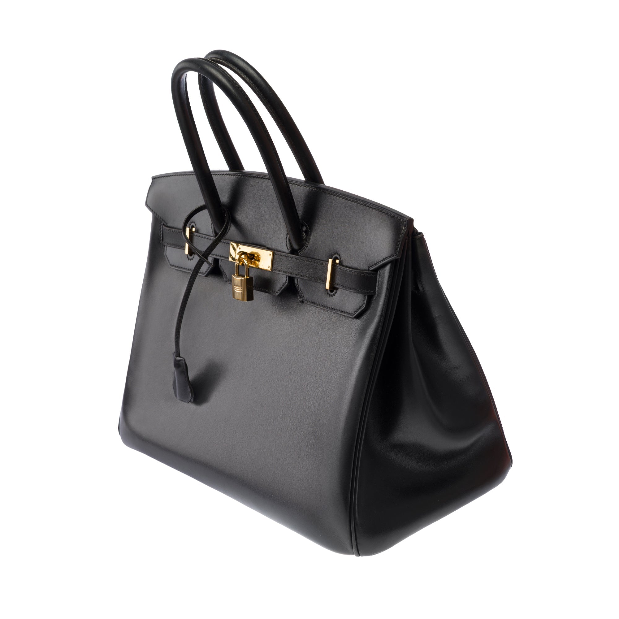 Sac HERMES Birkin 35 en Cuir Noir - 103674