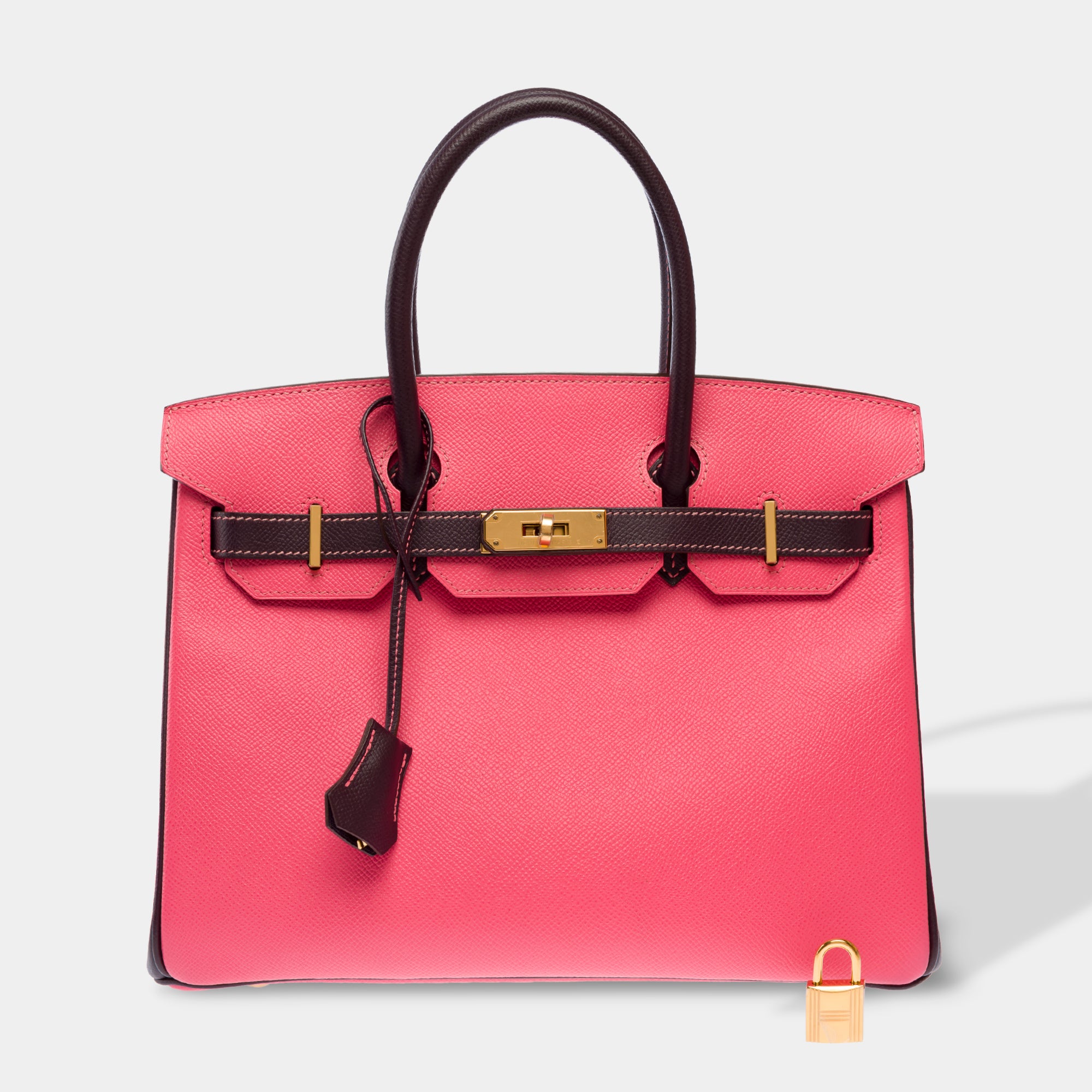 Sac HERMES Birkin 30 en Cuir Rose - 103678