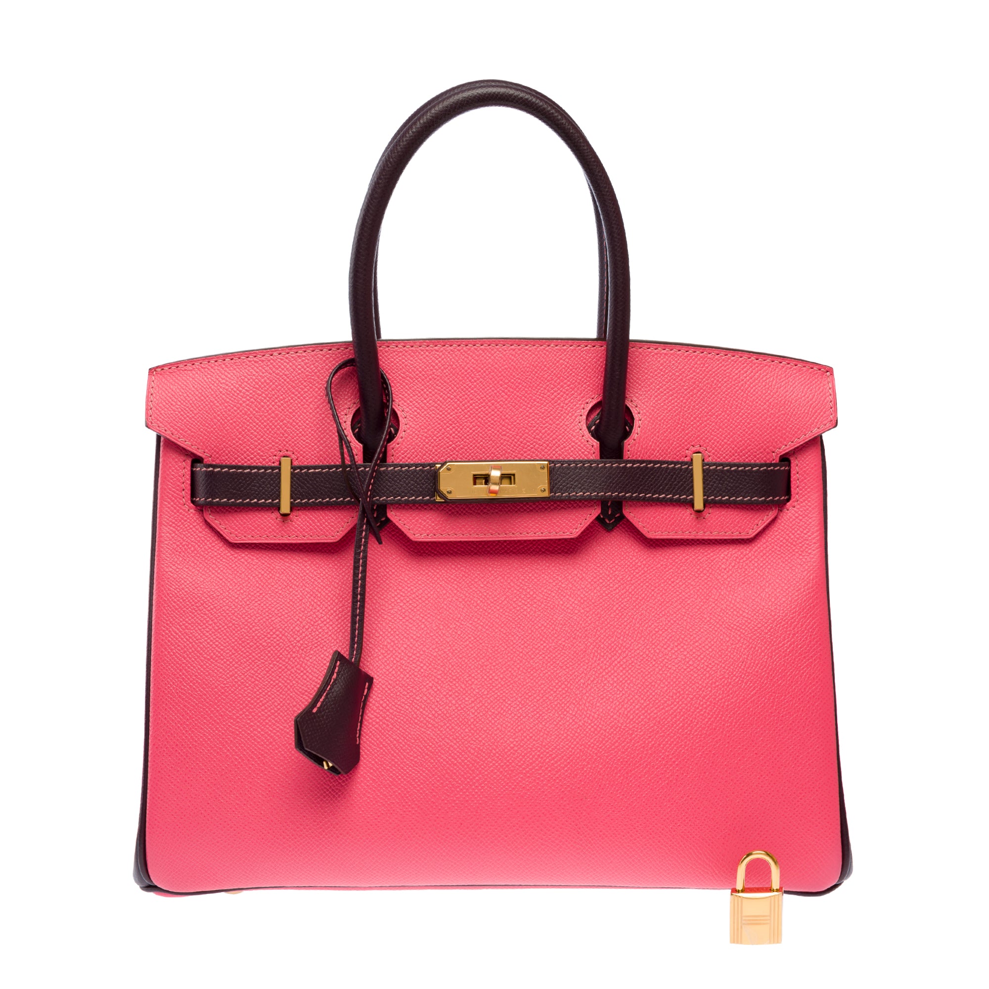 Sac HERMES Birkin 30 en Cuir Rose - 103678