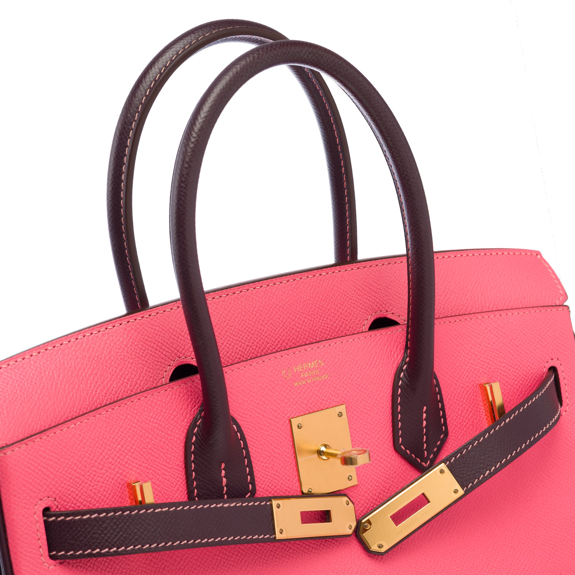 Sac HERMES Birkin 30 en Cuir Rose - 103678