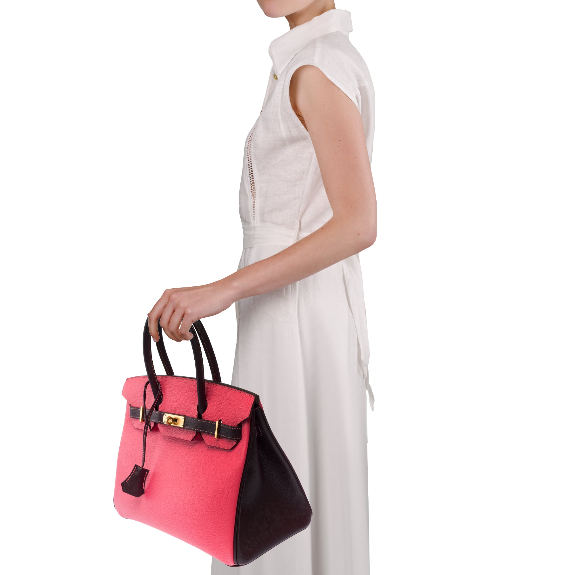 Sac HERMES Birkin 30 en Cuir Rose - 103678