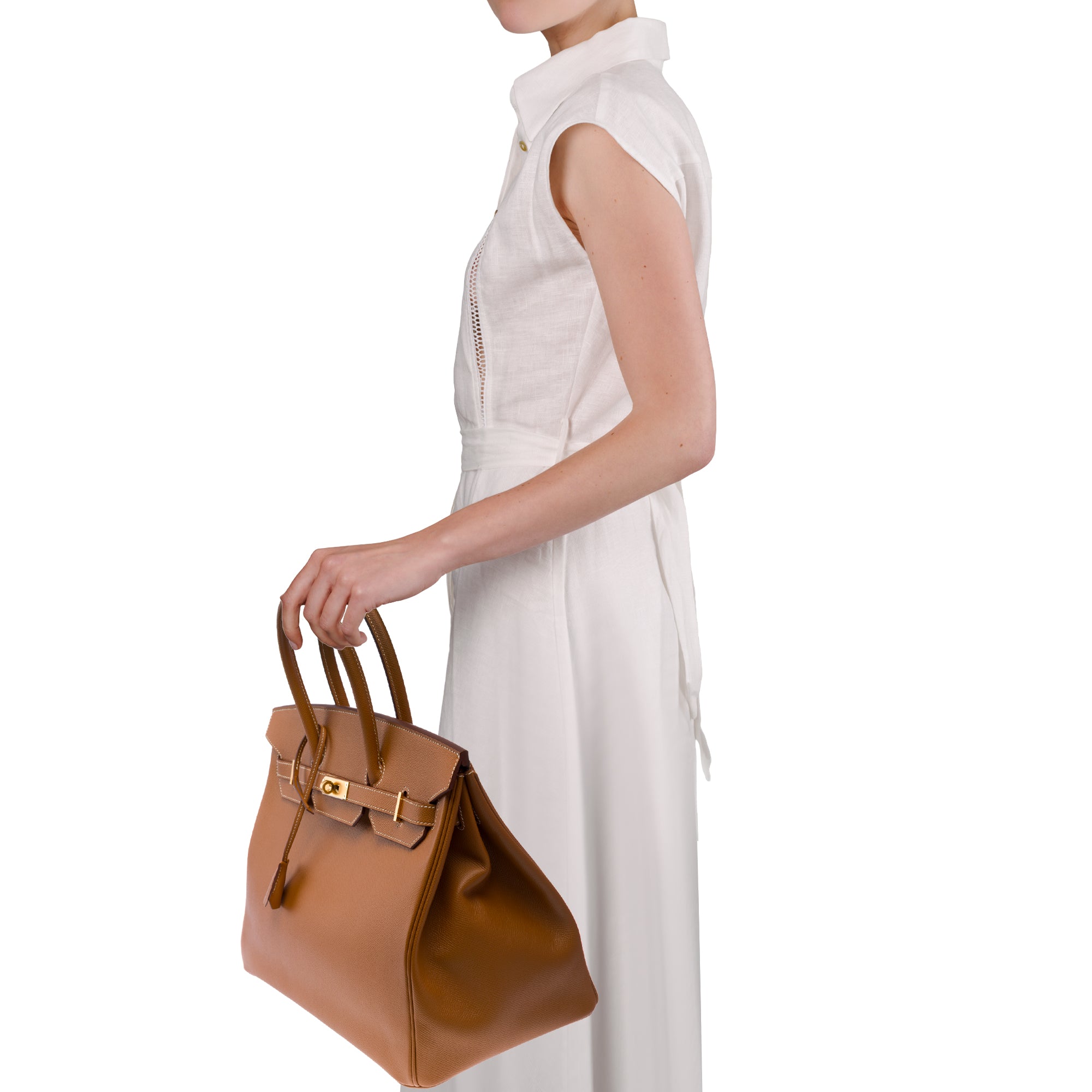 Sac HERMES Birkin 35 en Cuir Doré - 103677