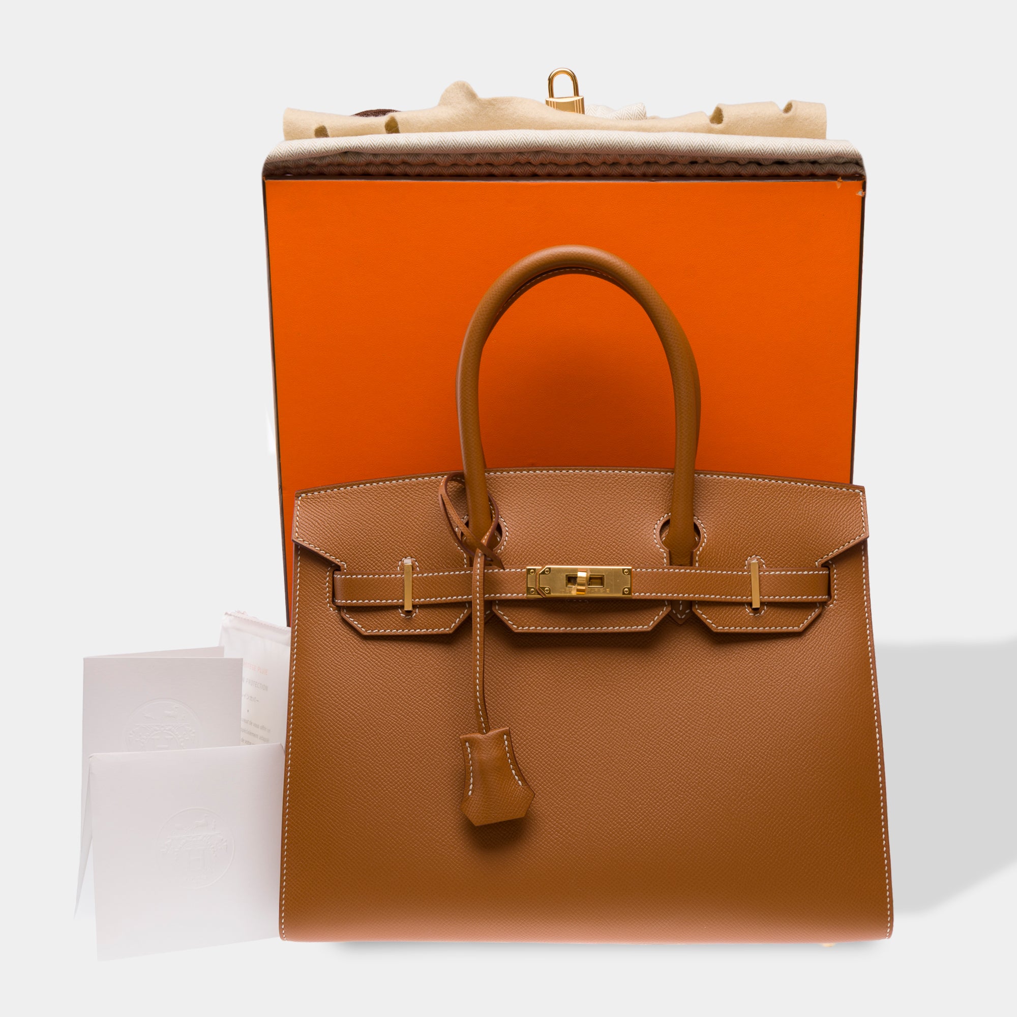Sac HERMES Birkin 30 en Cuir Doré - 103685