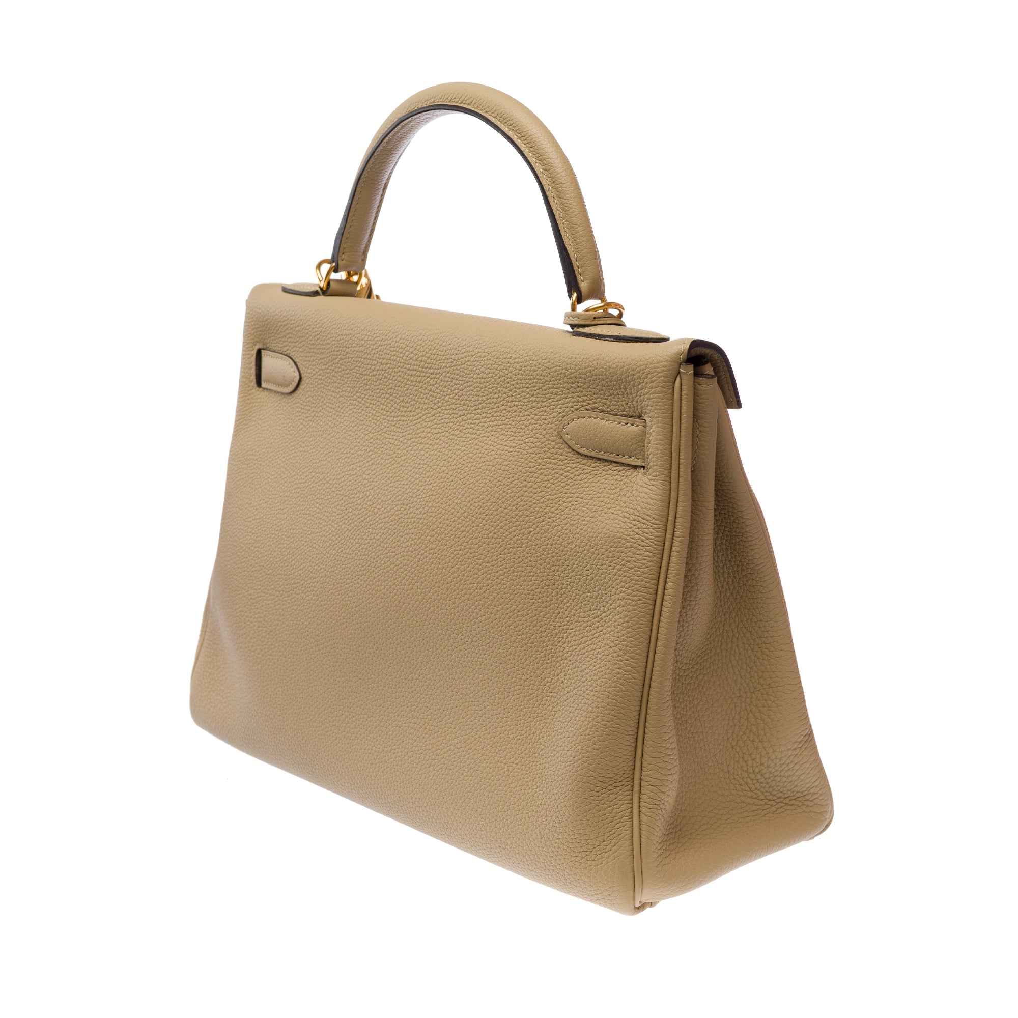 Sac HERMES Kelly 32 en Cuir Beige - 103662