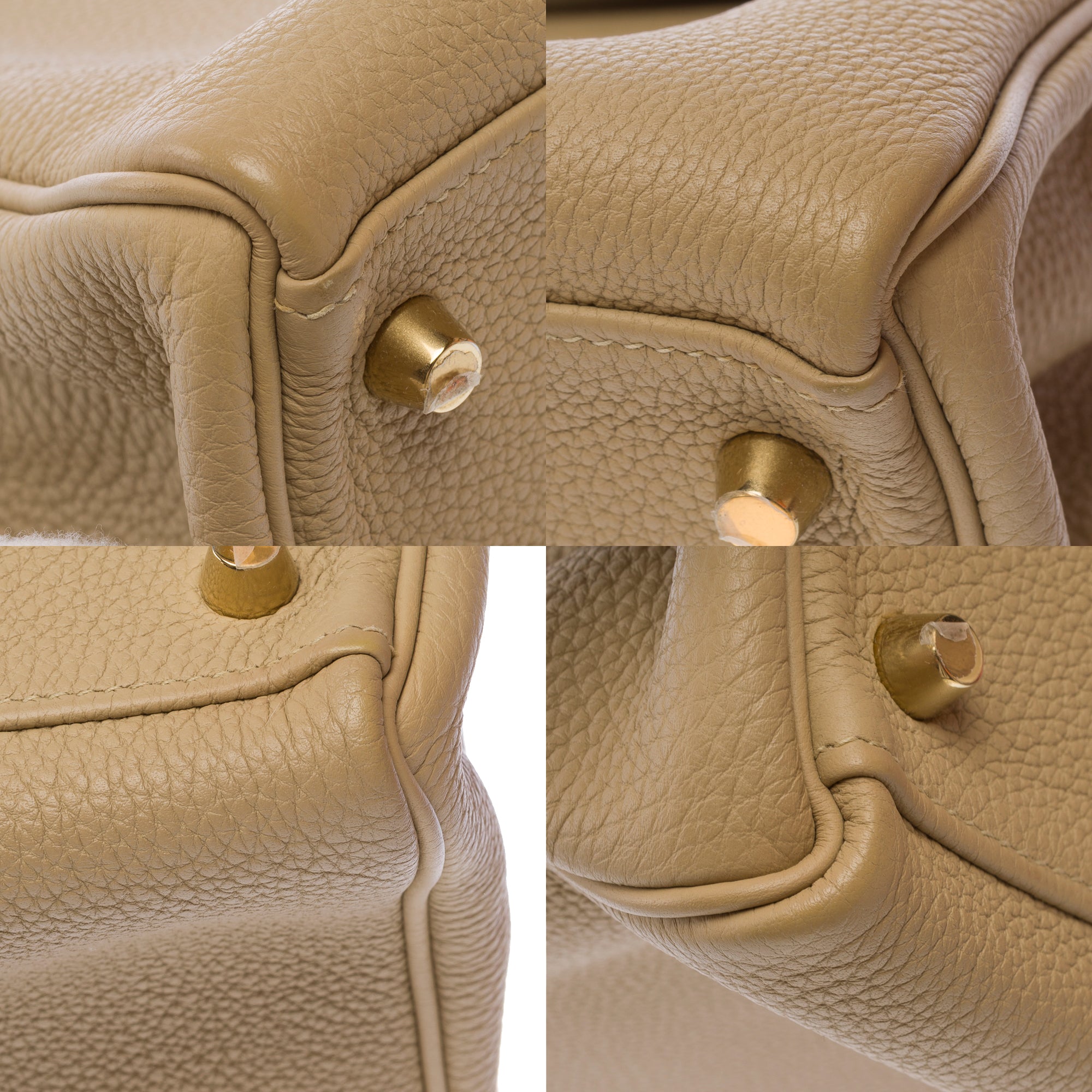 Sac HERMES Kelly 32 en Cuir Beige - 103662