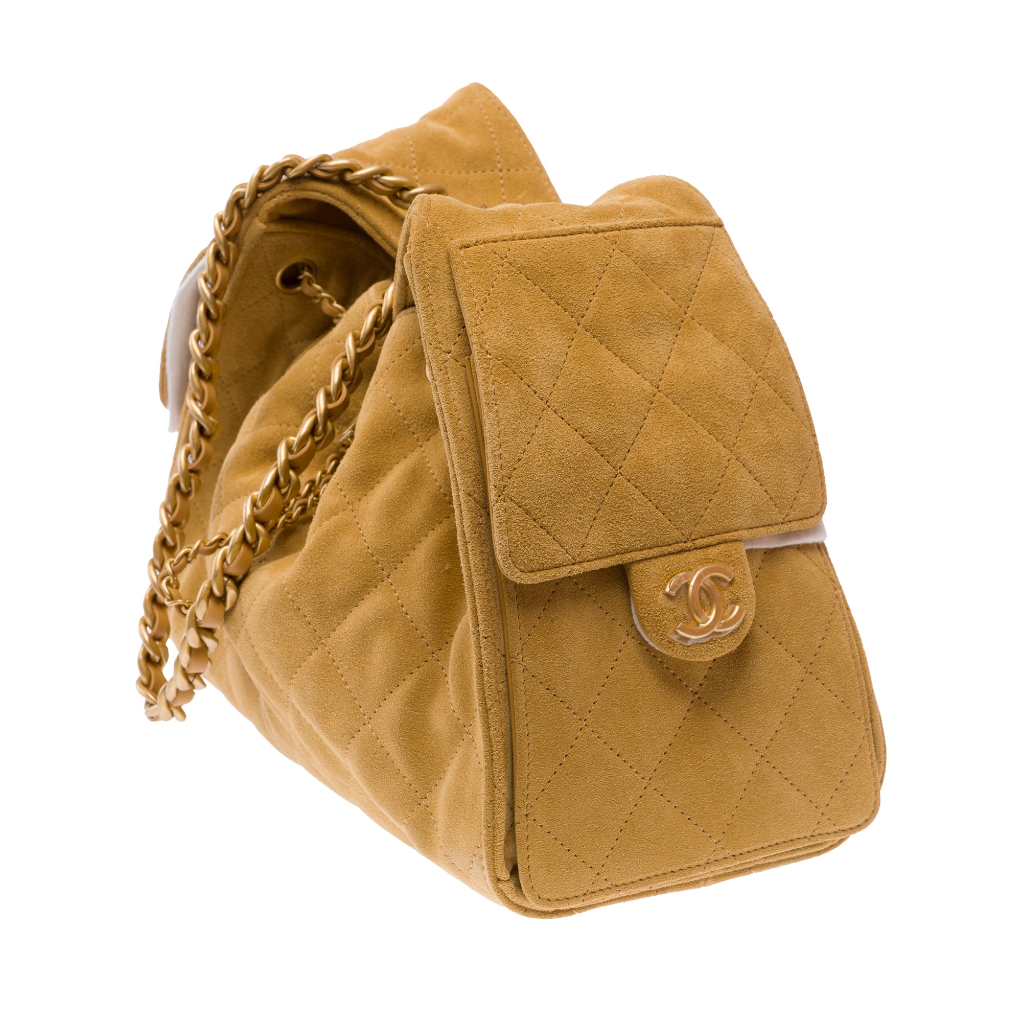 Sac CHANEL en Suède Beige - 103676