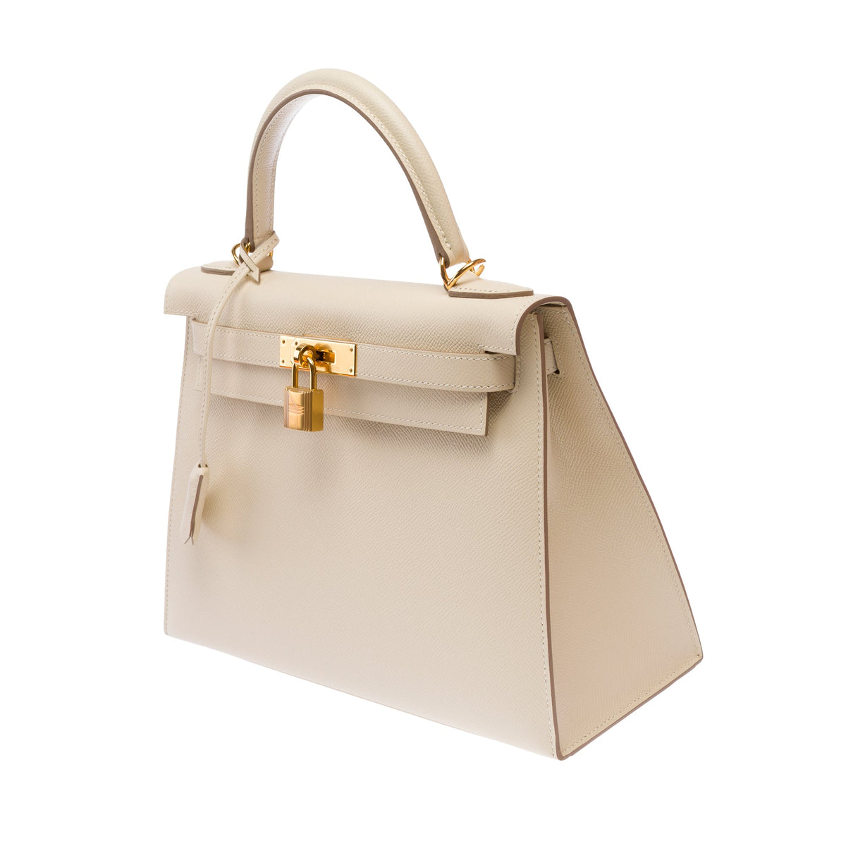 Sac HERMES Kelly 28 en Cuir Blanc - 103686