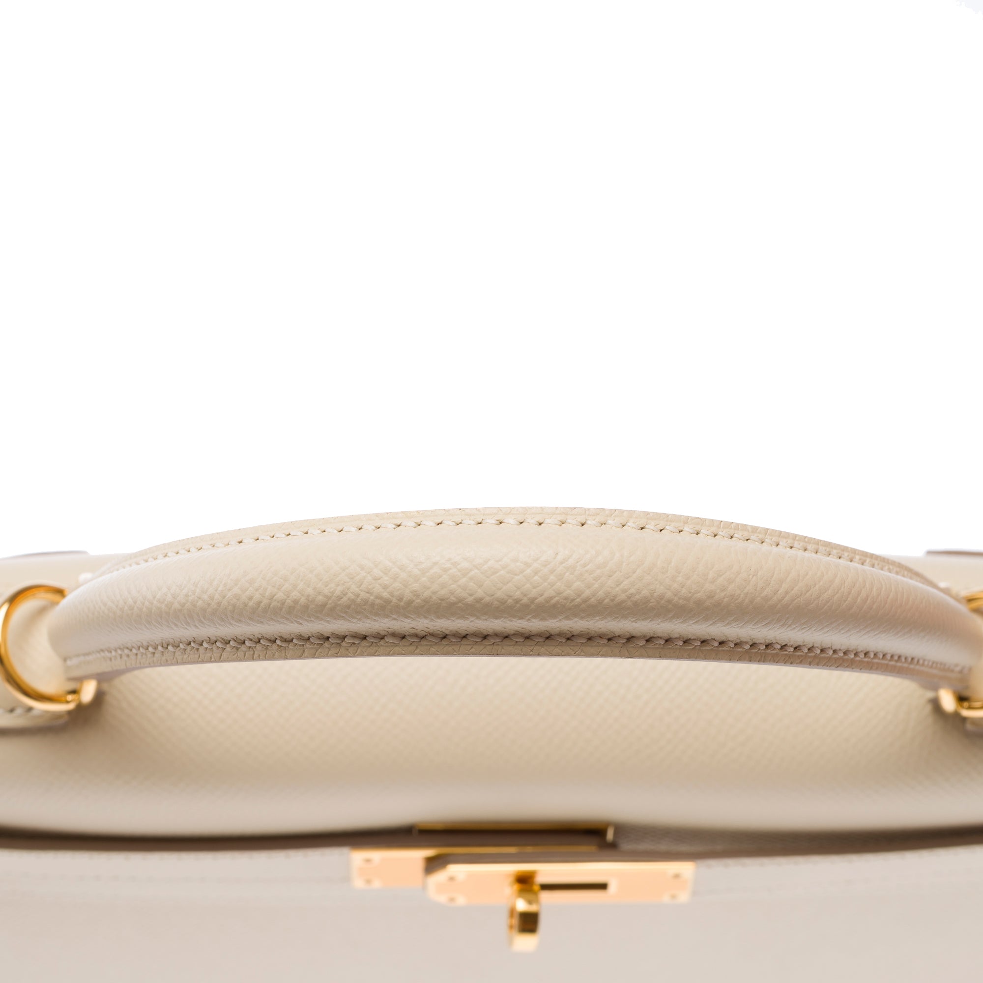 Sac HERMES Kelly 28 en Cuir Blanc - 103686
