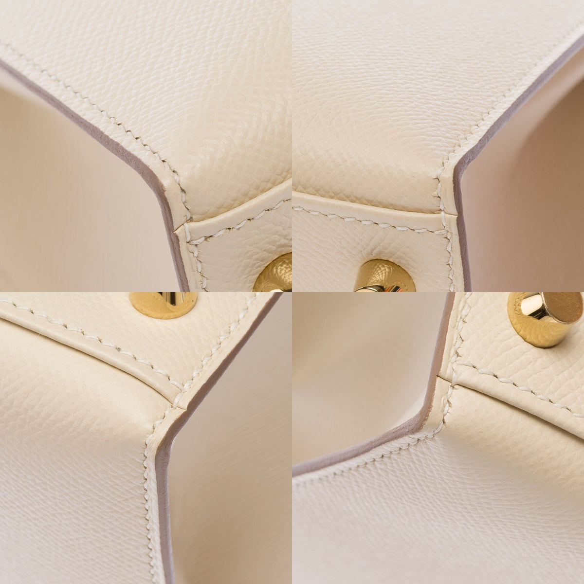 Sac HERMES Kelly 28 en Cuir Blanc - 103686