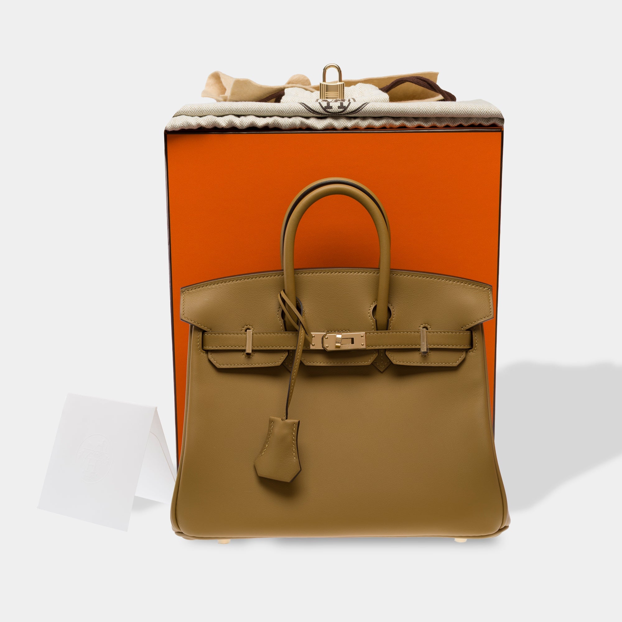 Sac HERMES Birkin 25 en Cuir Beige - 103683