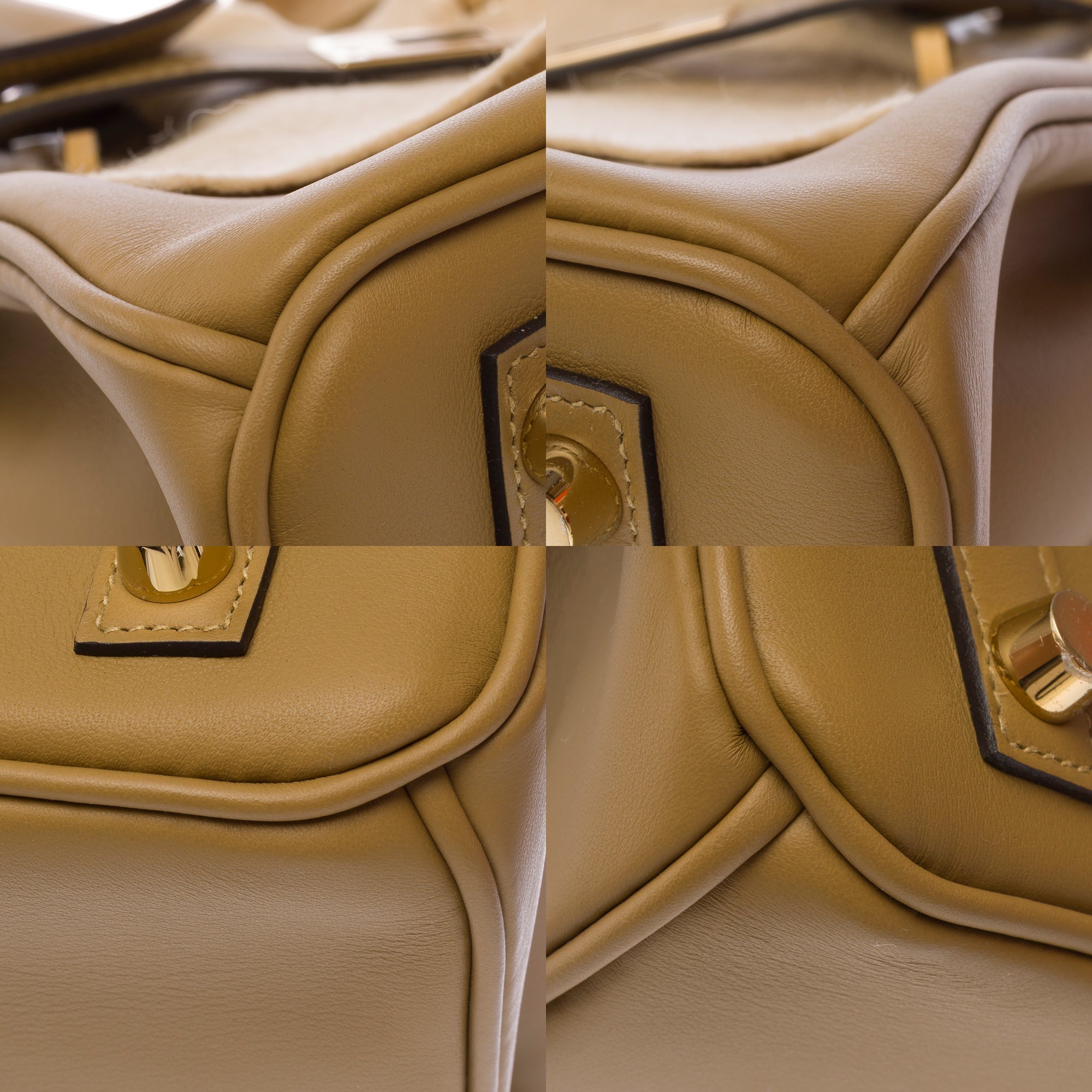 Sac HERMES Birkin 25 en Cuir Beige - 103683