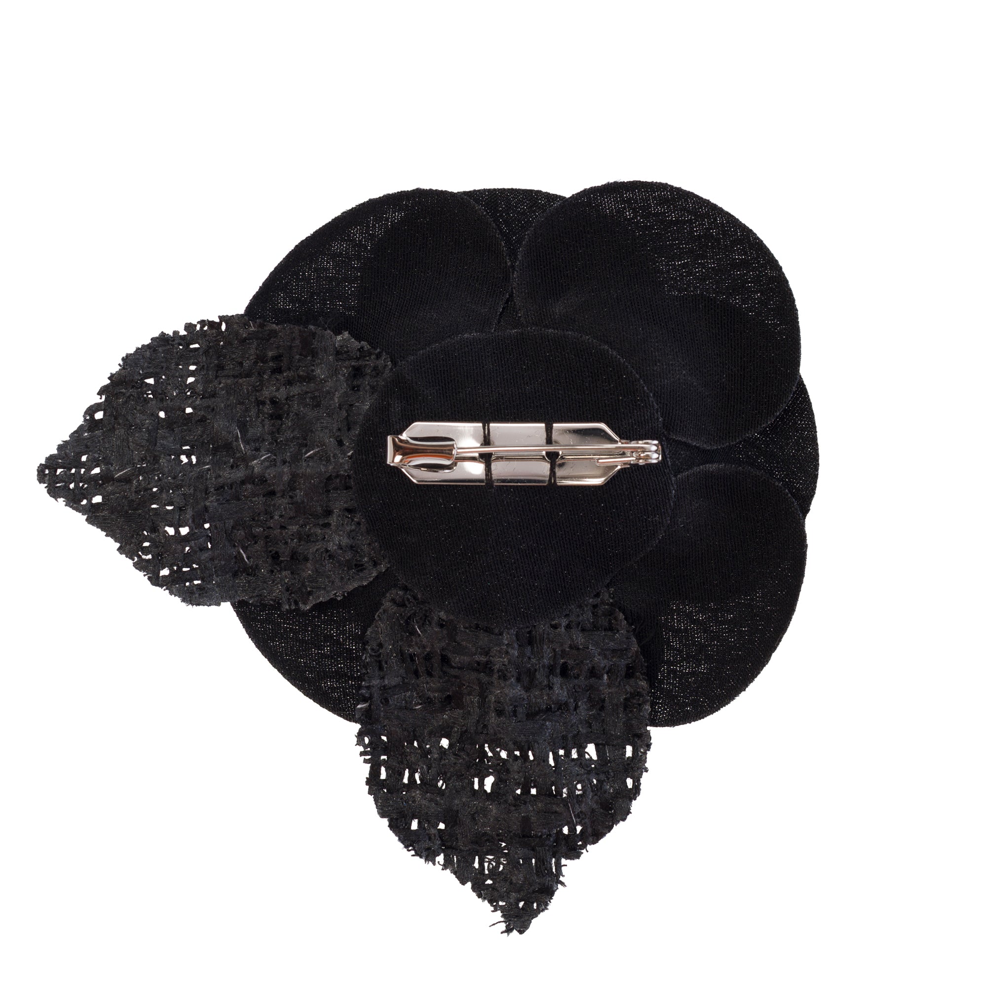 Bijoux CHANEL Camelia en Soie Noir - 103673