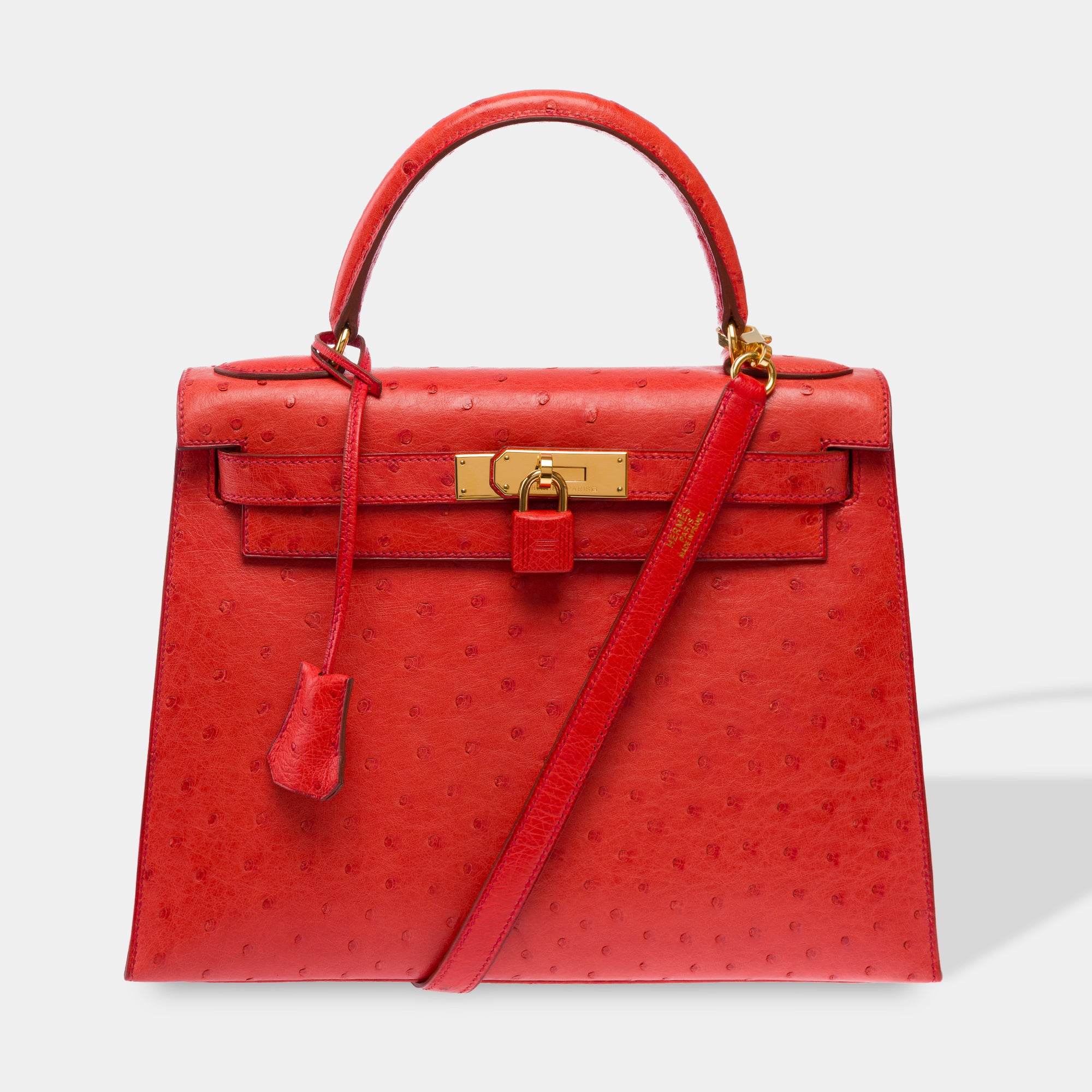 Sac HERMES Kelly 28 en Cuirs exotiques Rouge - 103691