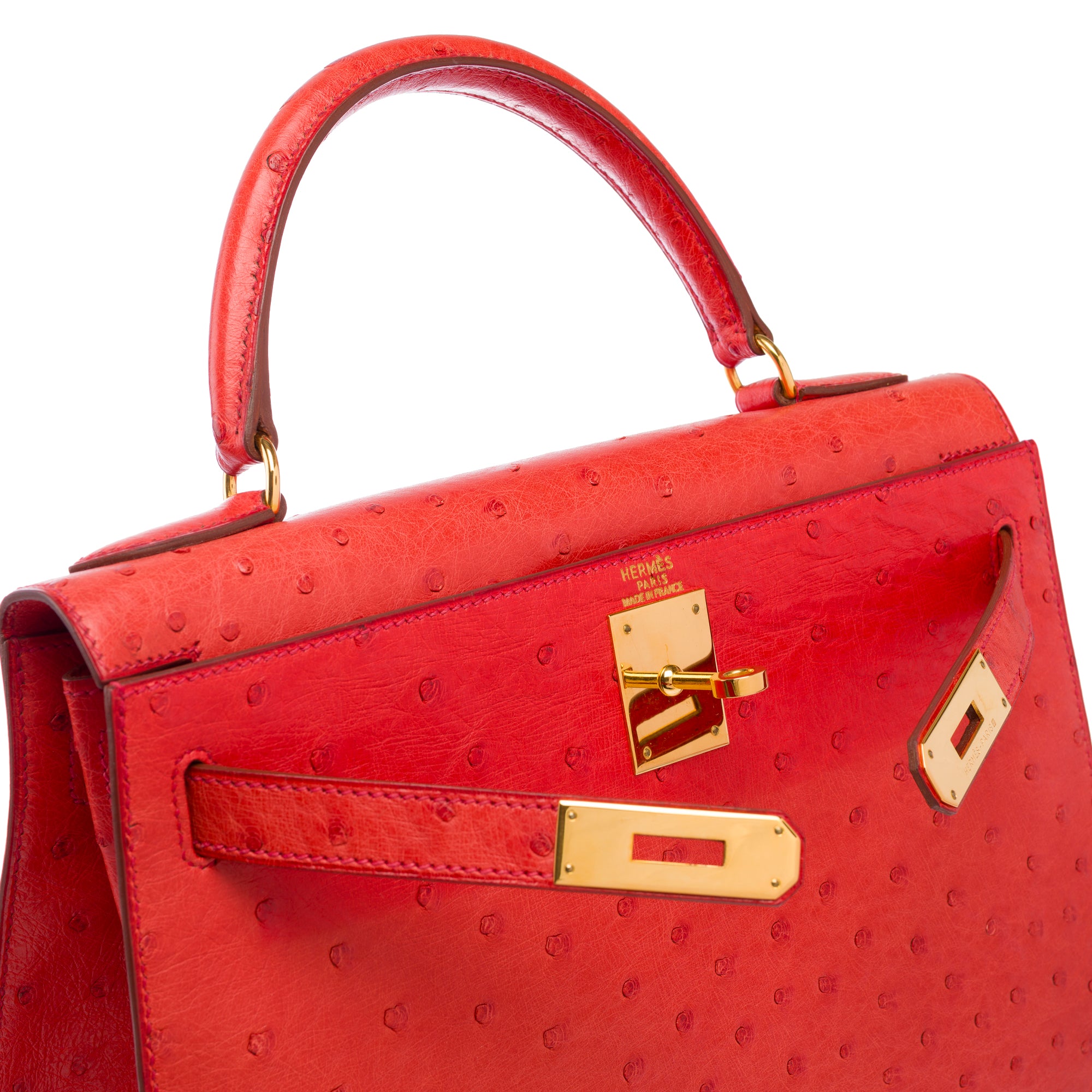 Sac HERMES Kelly 28 en Cuirs exotiques Rouge - 103691
