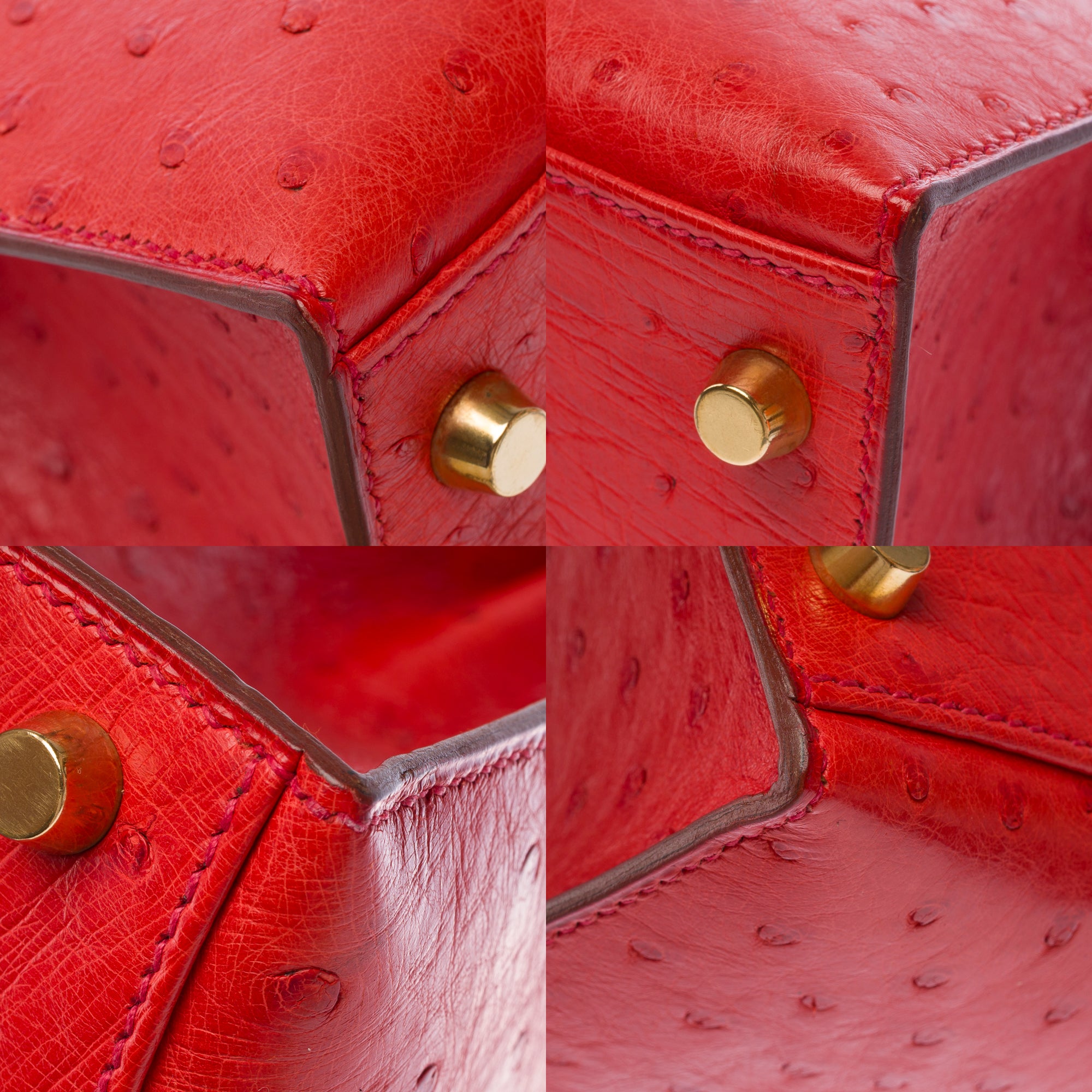 Sac HERMES Kelly 28 en Cuirs exotiques Rouge - 103691