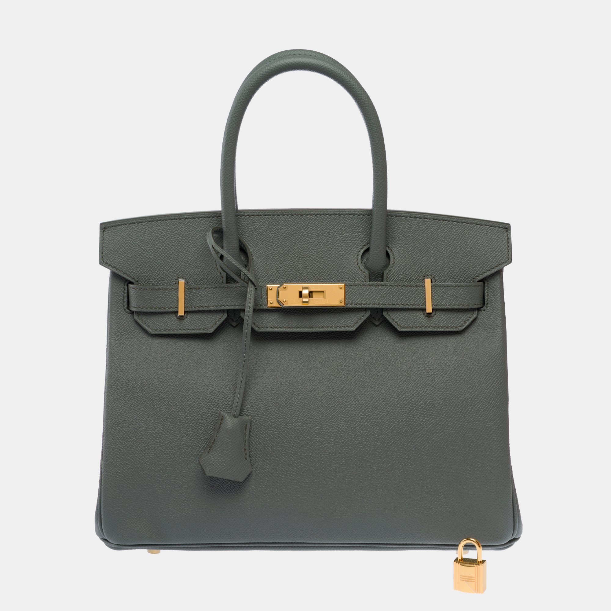 Sac HERMES Birkin 30 en Cuir Vert - 103692