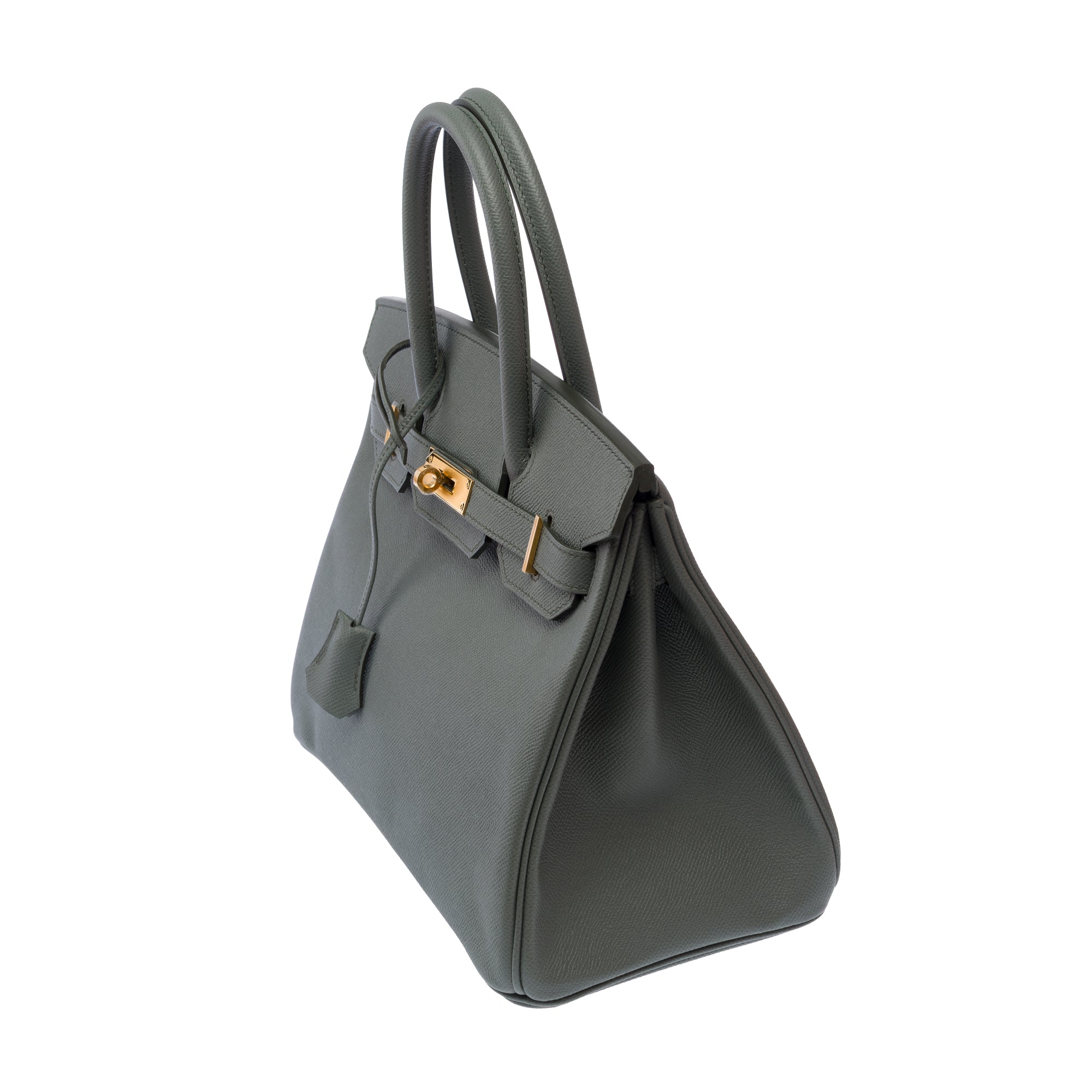 Sac HERMES Birkin 30 en Cuir Vert - 103692