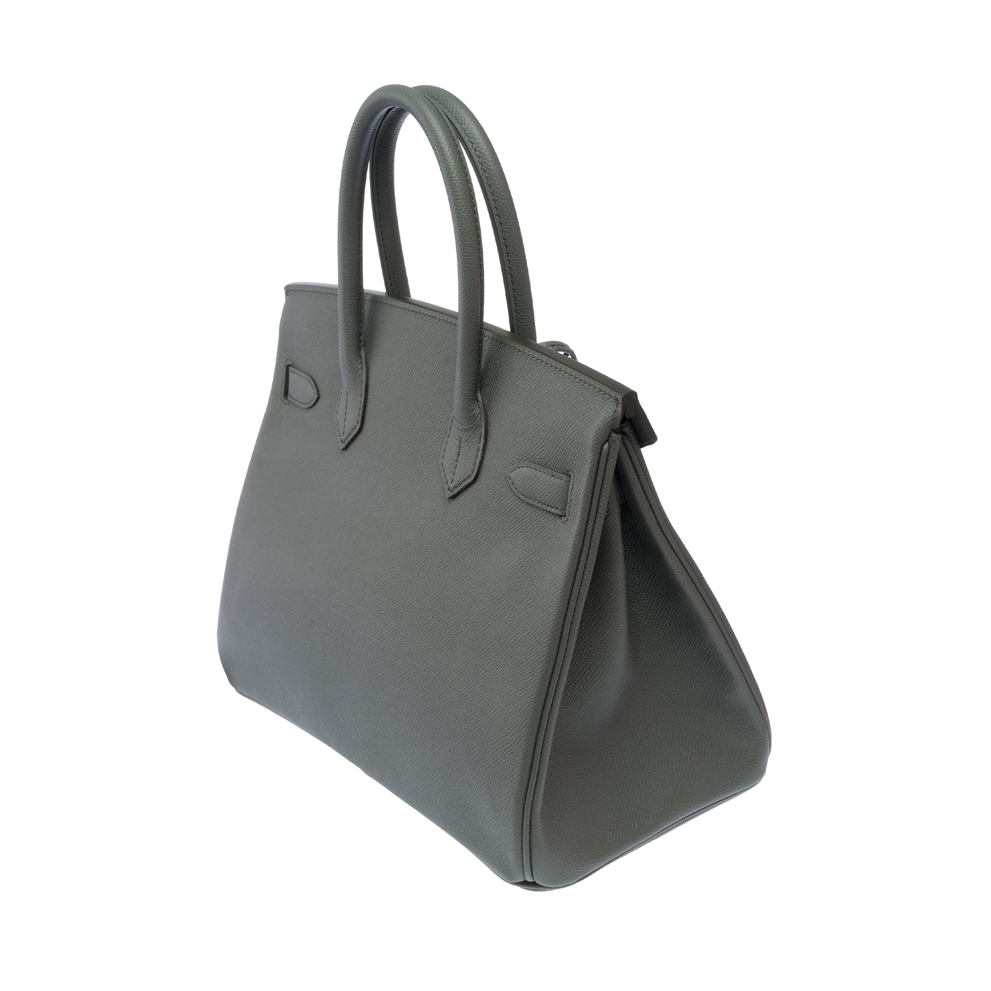 Sac HERMES Birkin 30 en Cuir Vert - 103692
